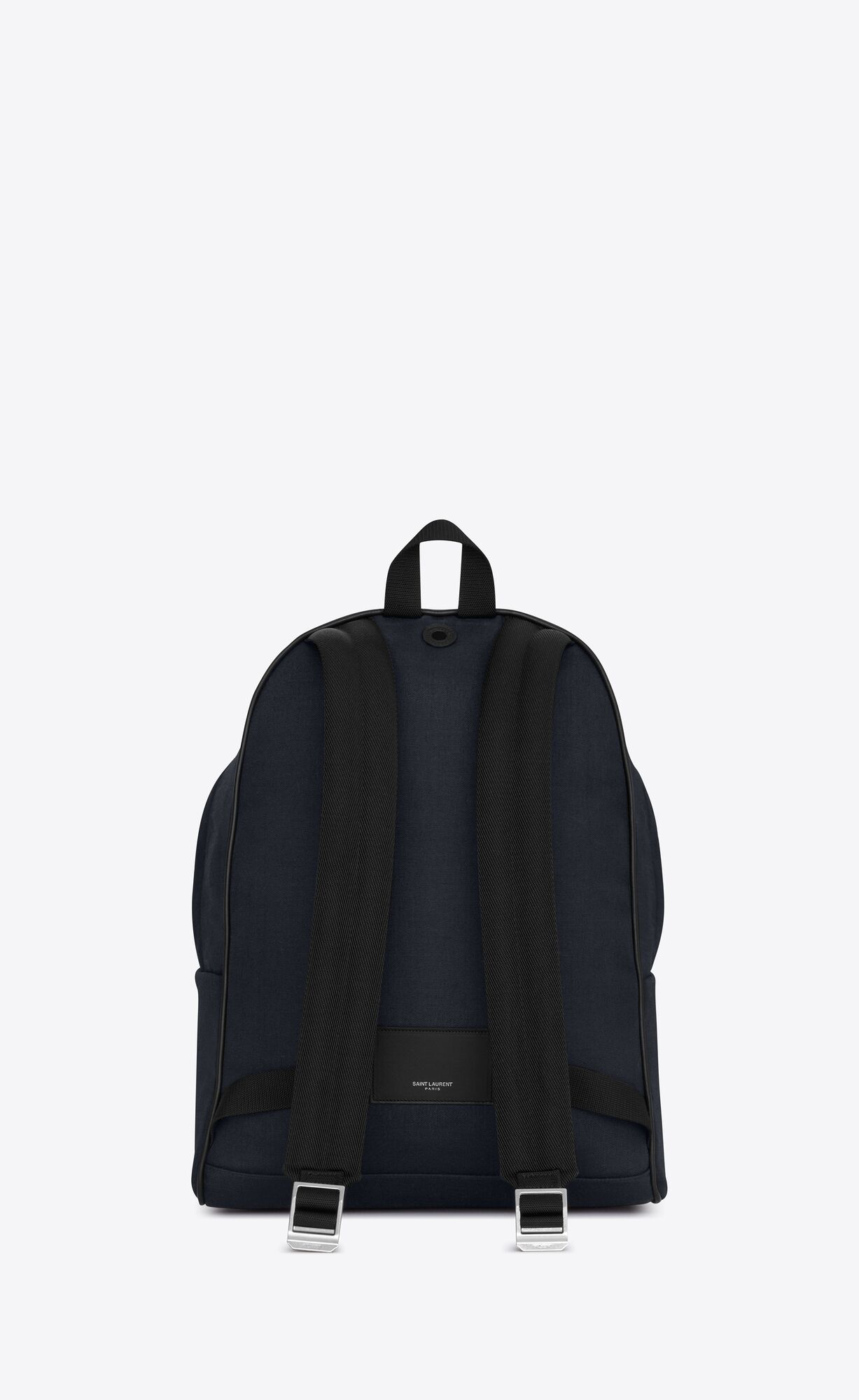 YSL City Backpack In Nylon Platene And Kozene Námornícka Modrá | 39127-YLEQ