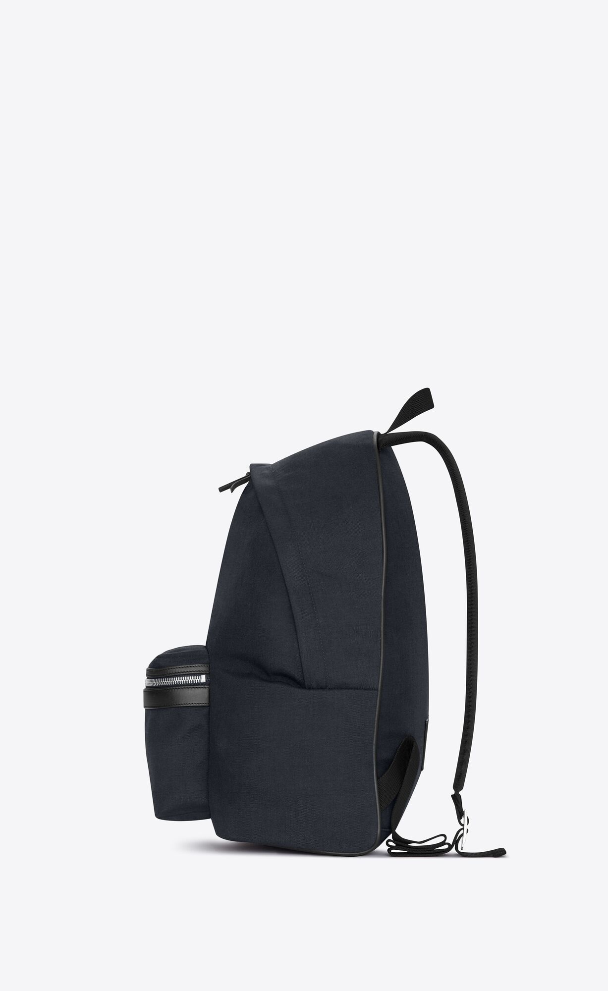 YSL City Backpack In Nylon Platene And Kozene Námornícka Modrá | 39127-YLEQ