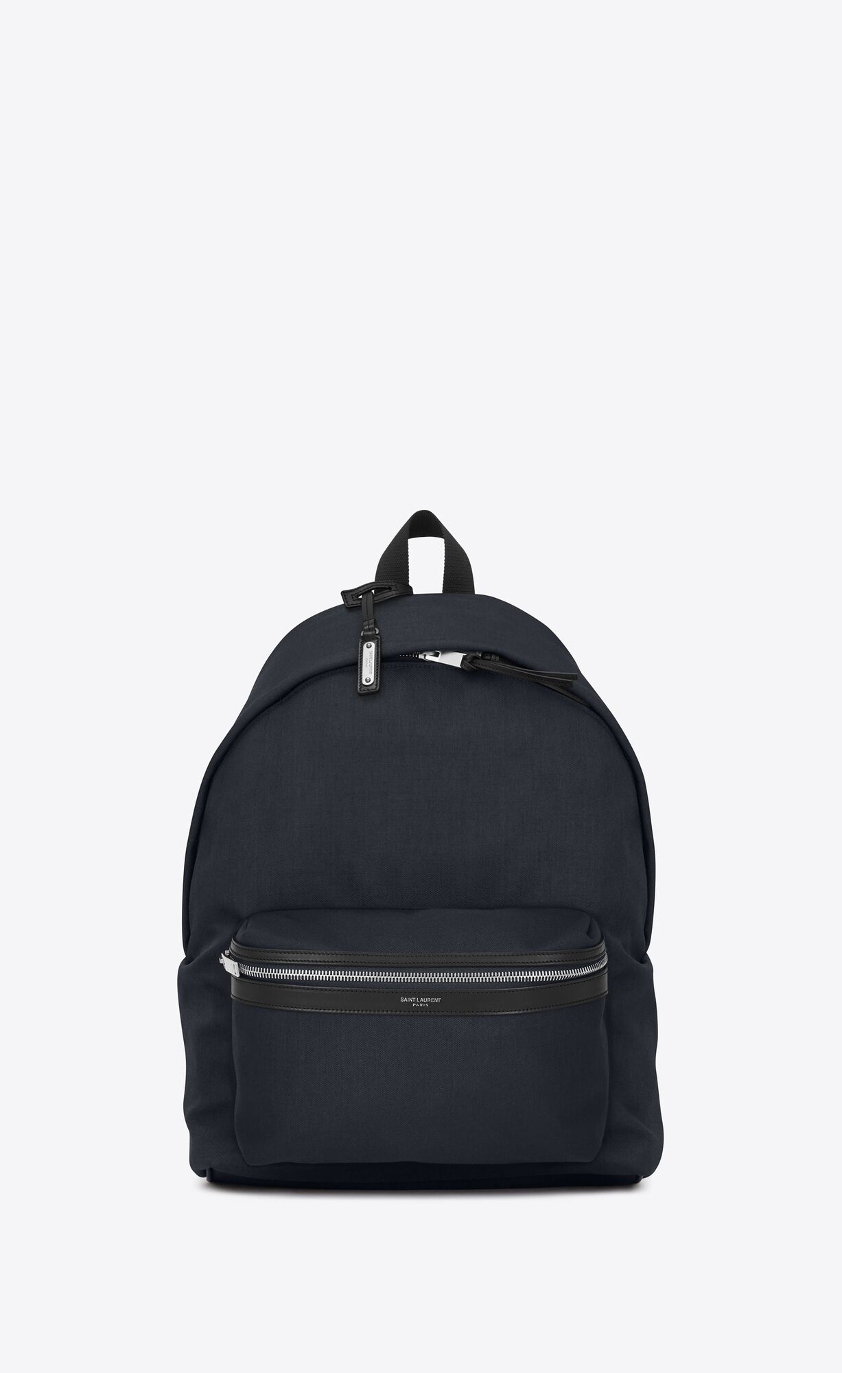 YSL City Backpack In Nylon Platene And Kozene Námornícka Modrá | 39127-YLEQ