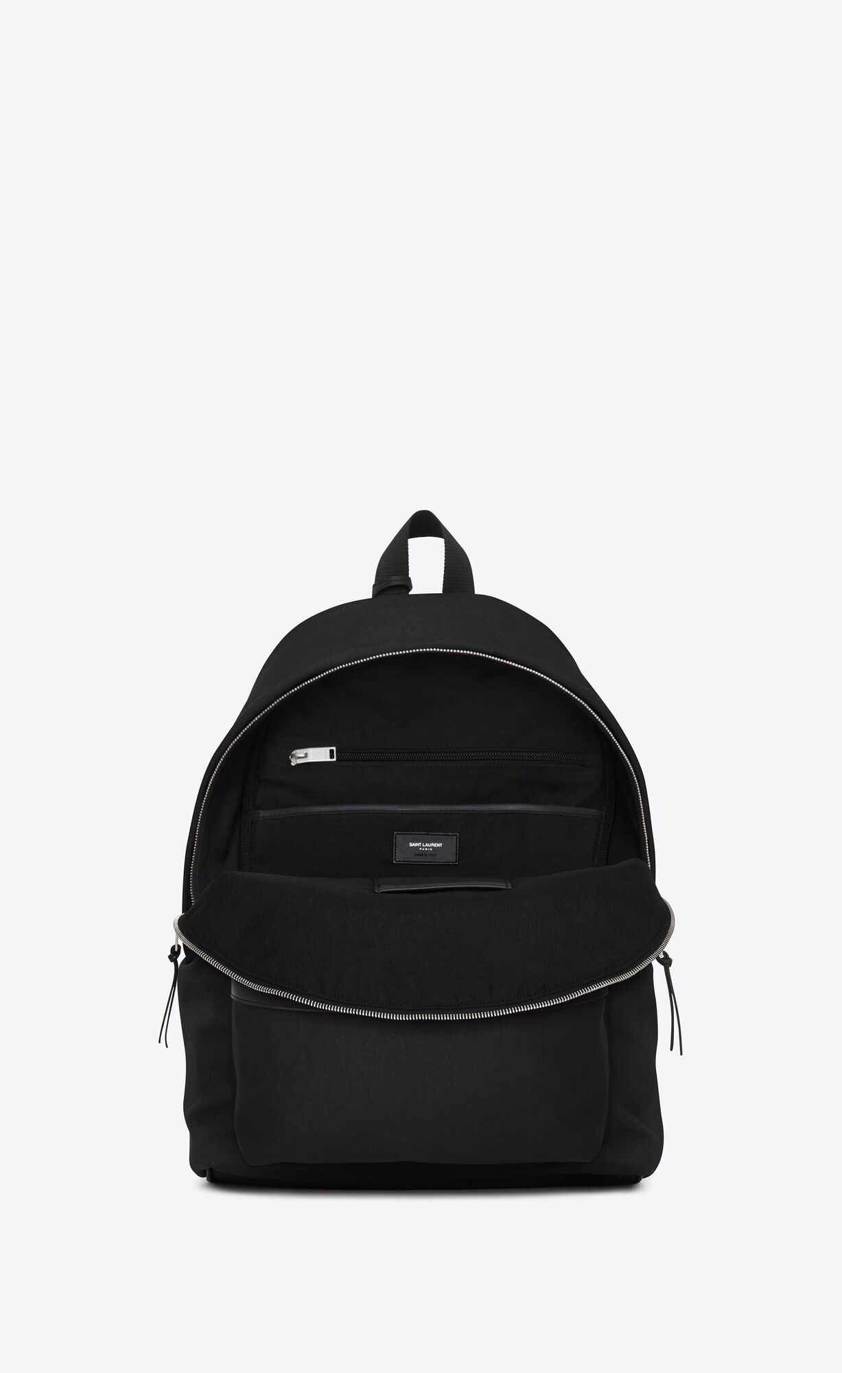 YSL City Backpack In Platene, Nylon And Kozene Čierne | 08962-SQYO