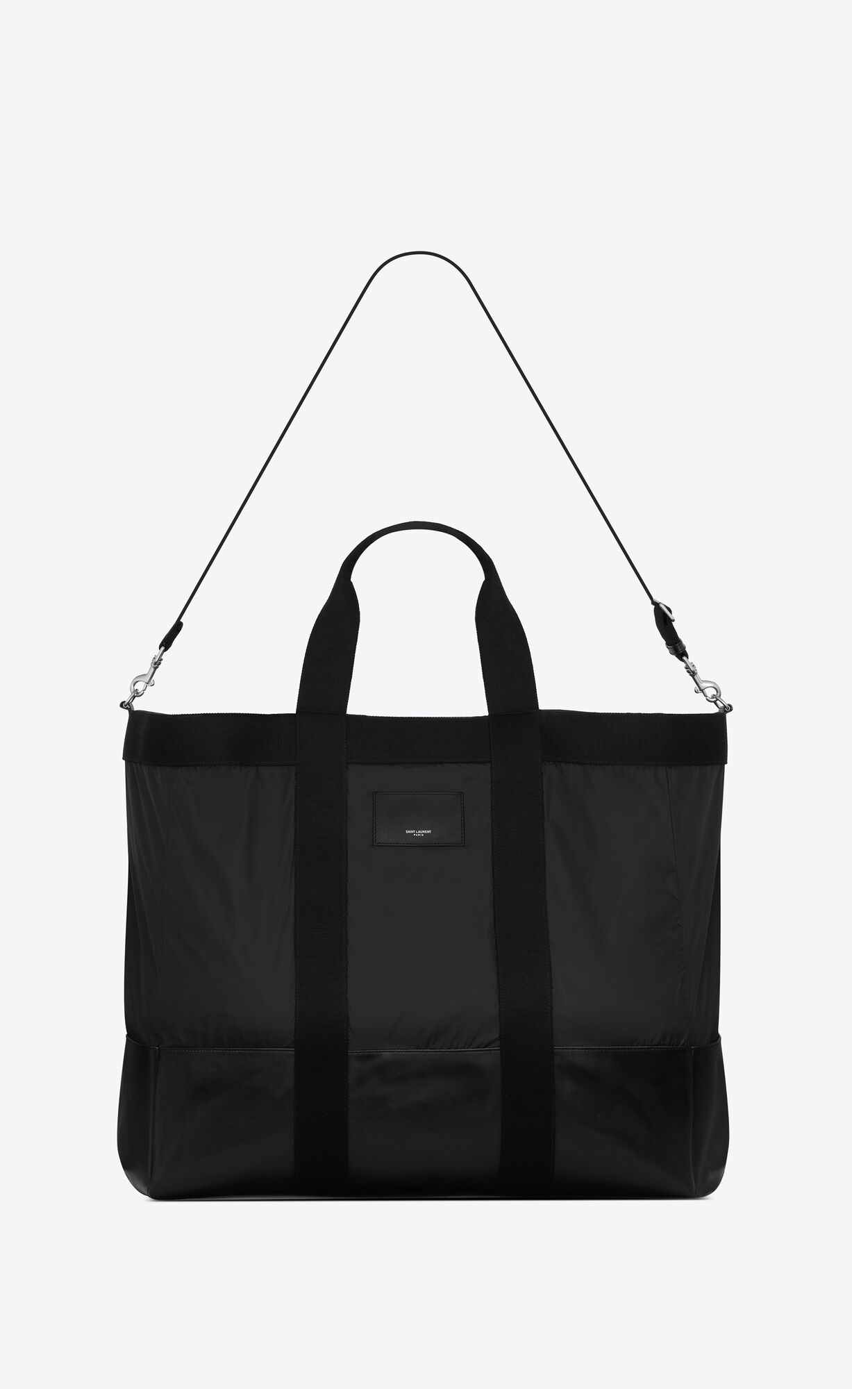 YSL City Saint Laurent Big Tote In Econyl® Regenerated Nylon Čierne | 97413-UXLS