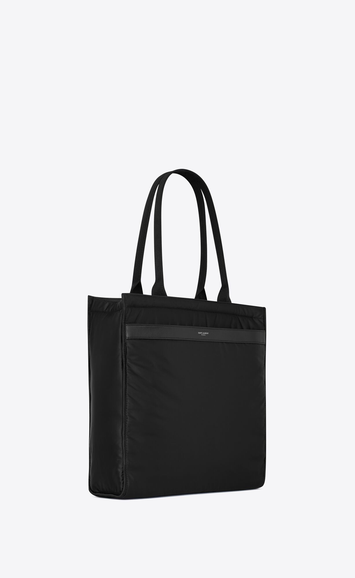 YSL City Saint Laurent Tote Bag In Econyl® Regenerated Nylon Čierne | 54183-SUBQ