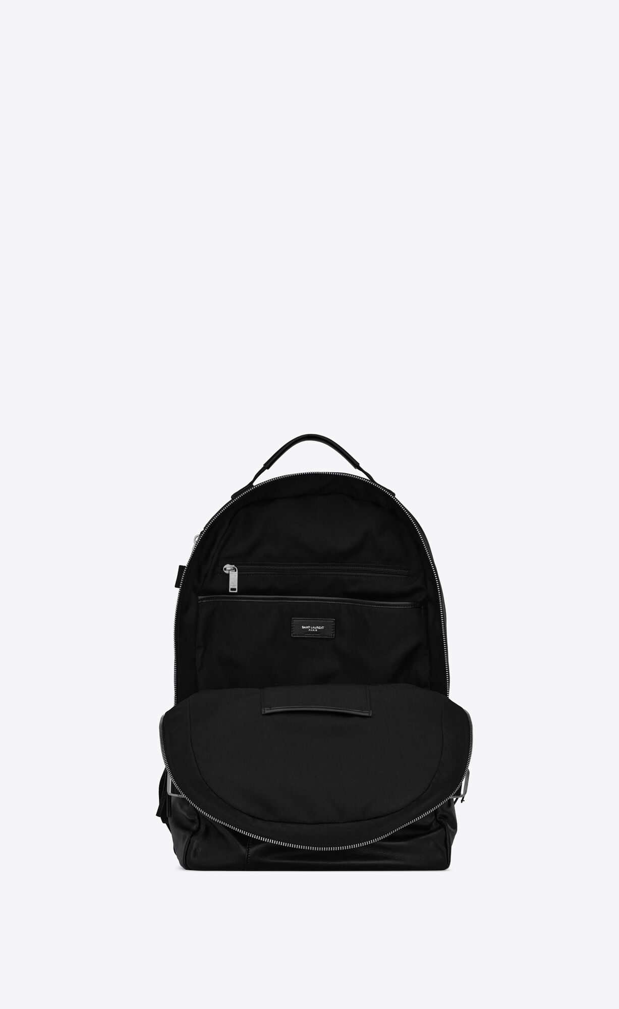 YSL City Treking Backpack In Lambskin And Nylon Čierne | 52306-FZRK