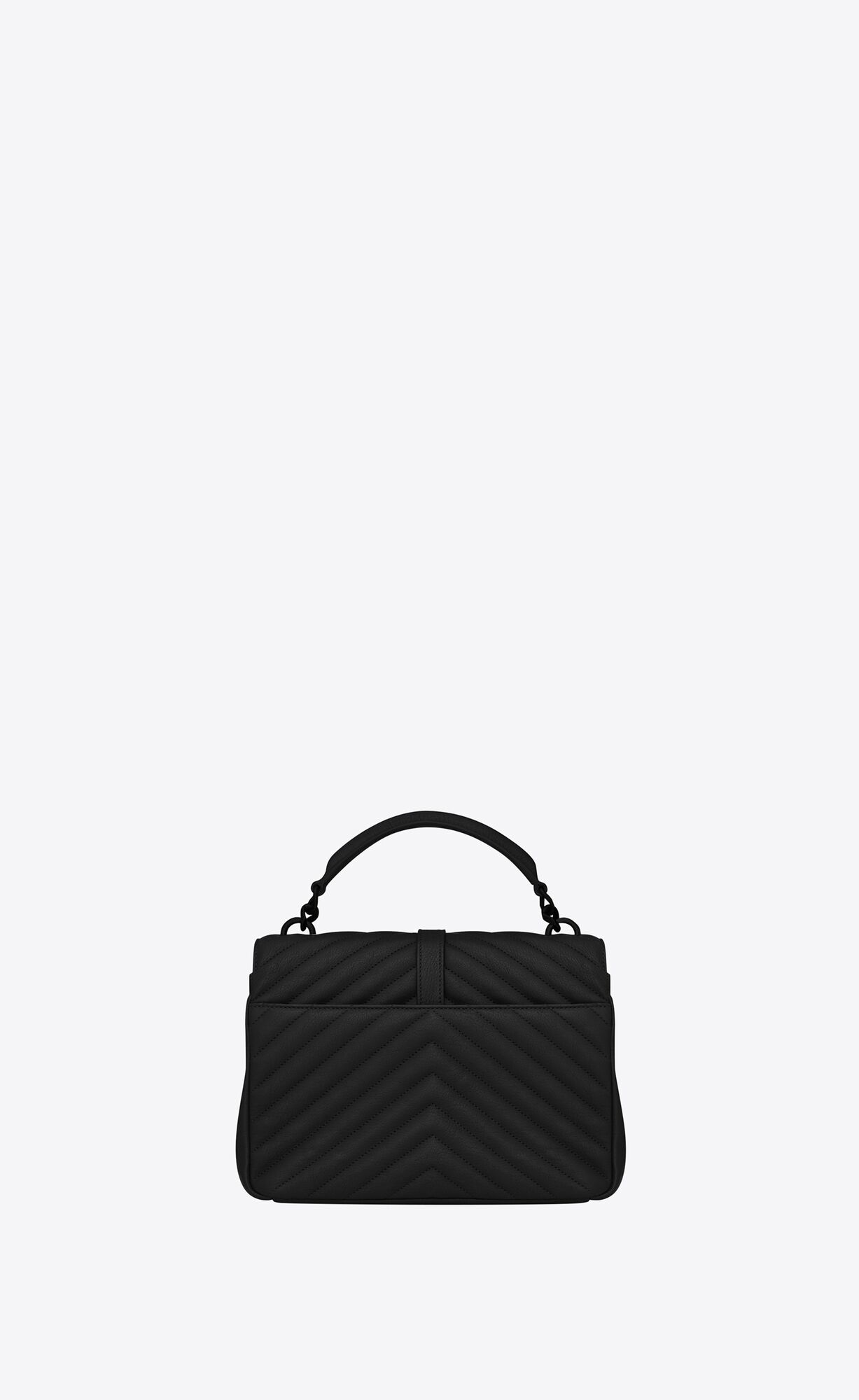 YSL College Medium Chain Bag In Prešívané Kozene Čierne | 13498-BHJI