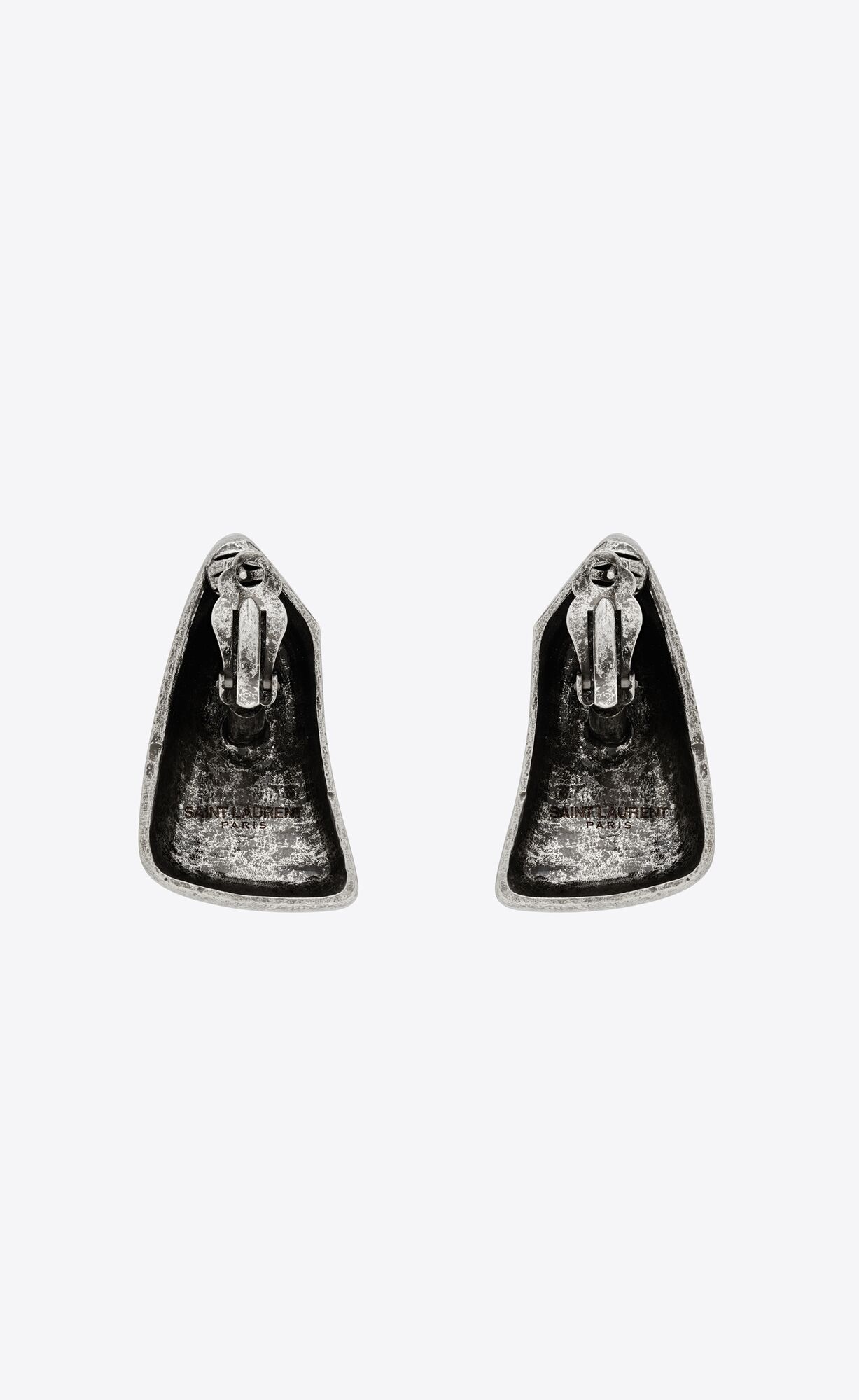 YSL Comet Earrings In Metal Strieborne | 71695-UAGY