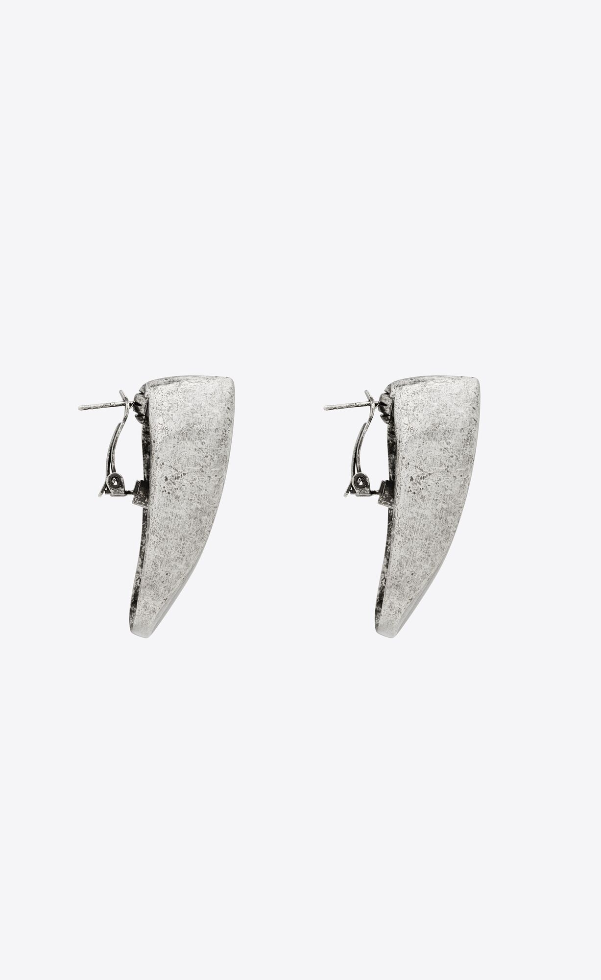 YSL Comet Earrings In Metal Strieborne | 71695-UAGY