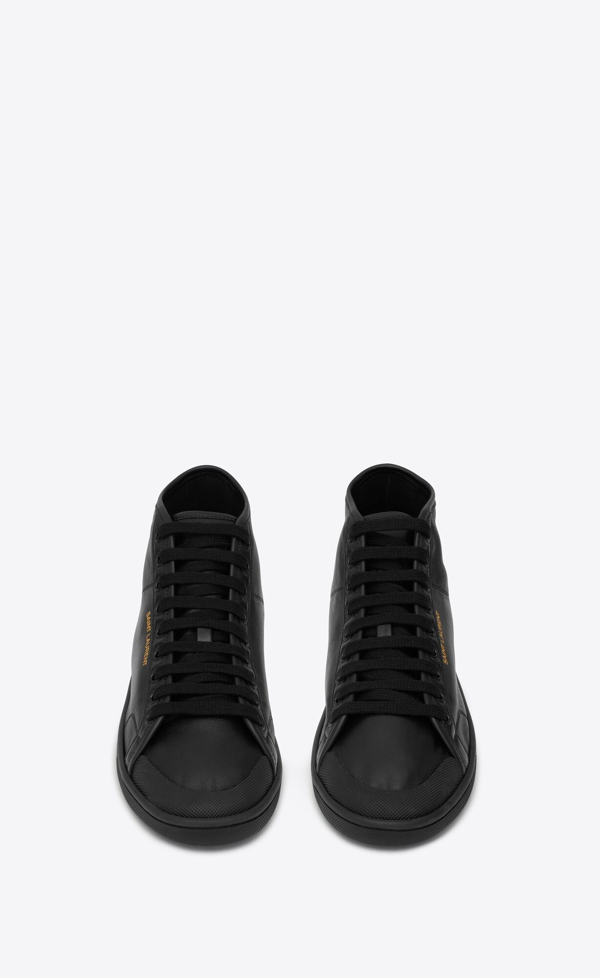 YSL Court Klasické Sl/39 Stredne-top Sneakers In Kozene Noir | 21607-DXPI