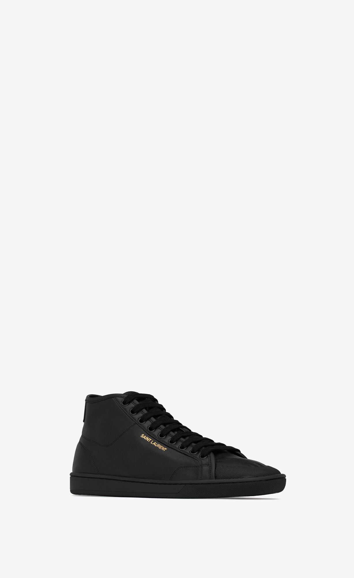 YSL Court Klasické Sl/39 Stredne-top Sneakers In Kozene Noir | 21607-DXPI