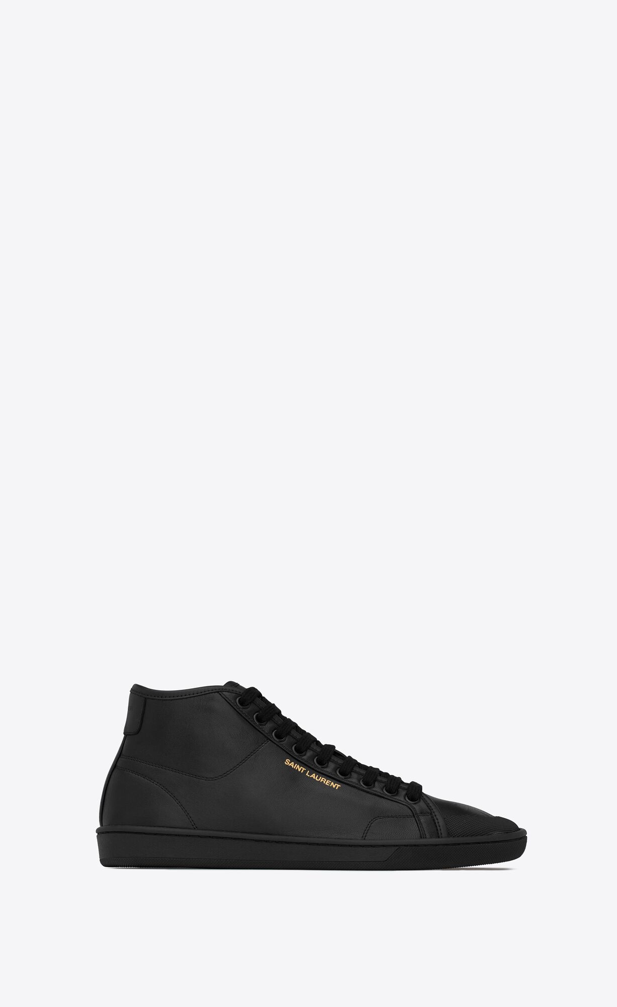 YSL Court Klasické Sl/39 Stredne-top Sneakers In Kozene Noir | 21607-DXPI