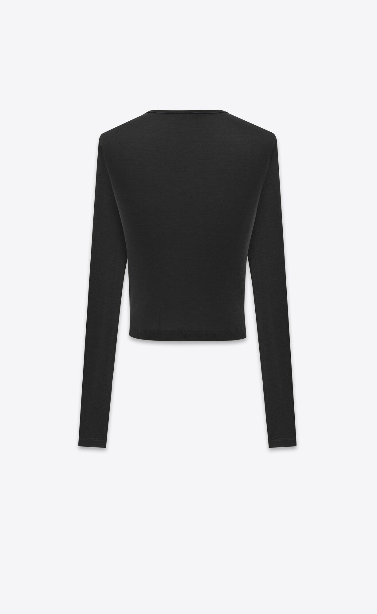 YSL Cropped Top In Jersey Čierne | 45276-ZYMU