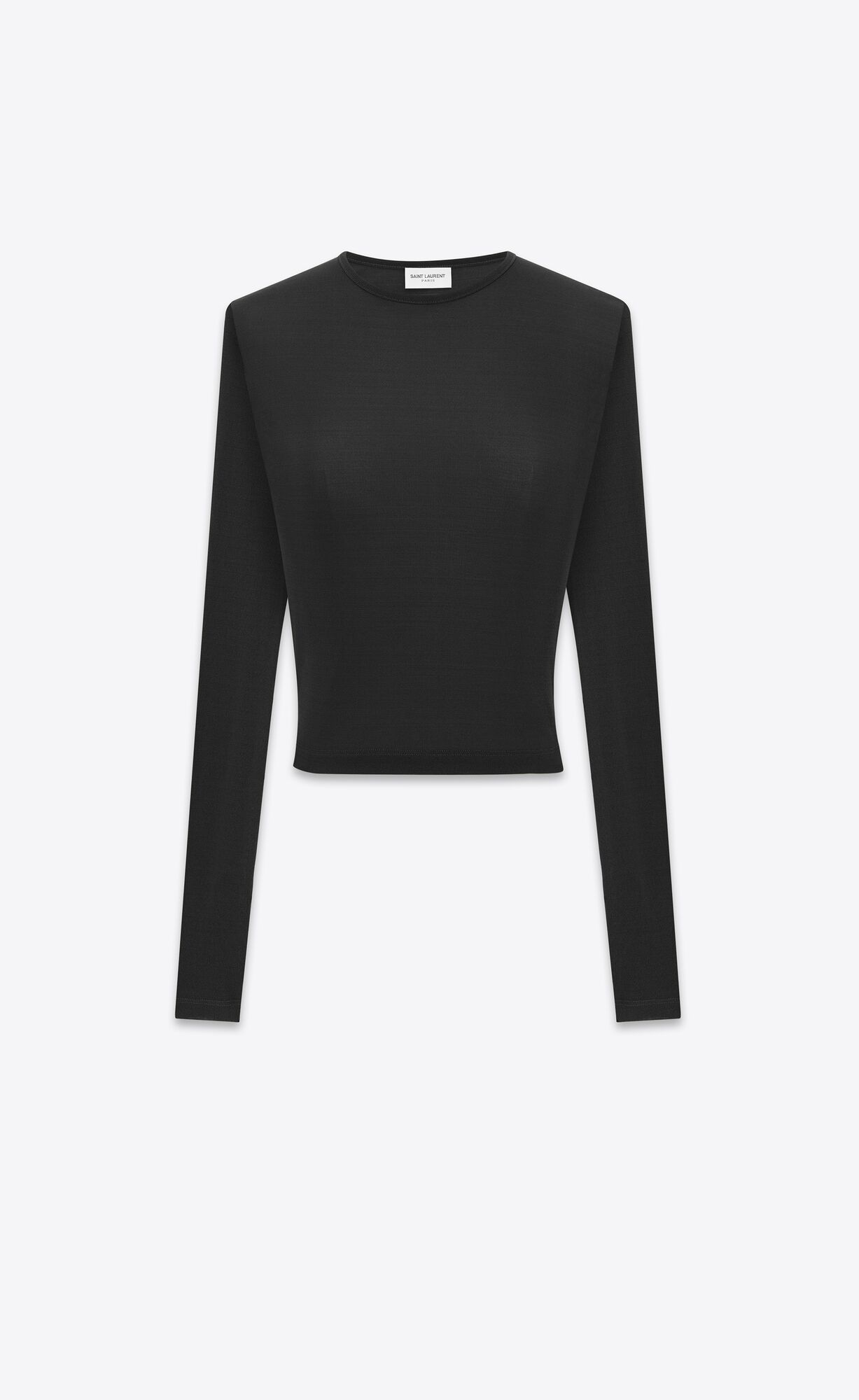 YSL Cropped Top In Jersey Čierne | 45276-ZYMU