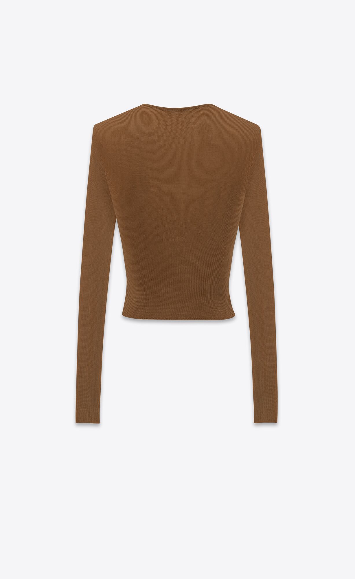 YSL Cropped Top In Rebrovaný Knit Noisette | 45761-GZFO