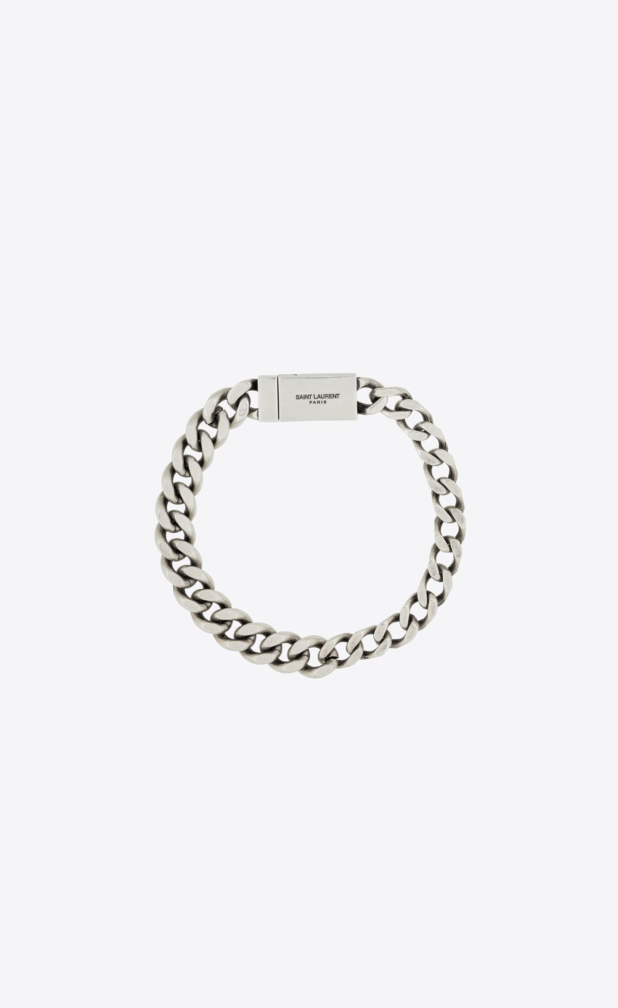 YSL Curb Chain Bracelet In Metal Strieborne | 49853-PMQX