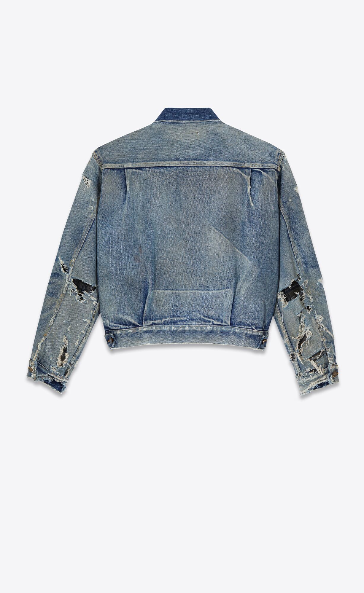 YSL Destroyed Jacket Modre | 48635-LMNO