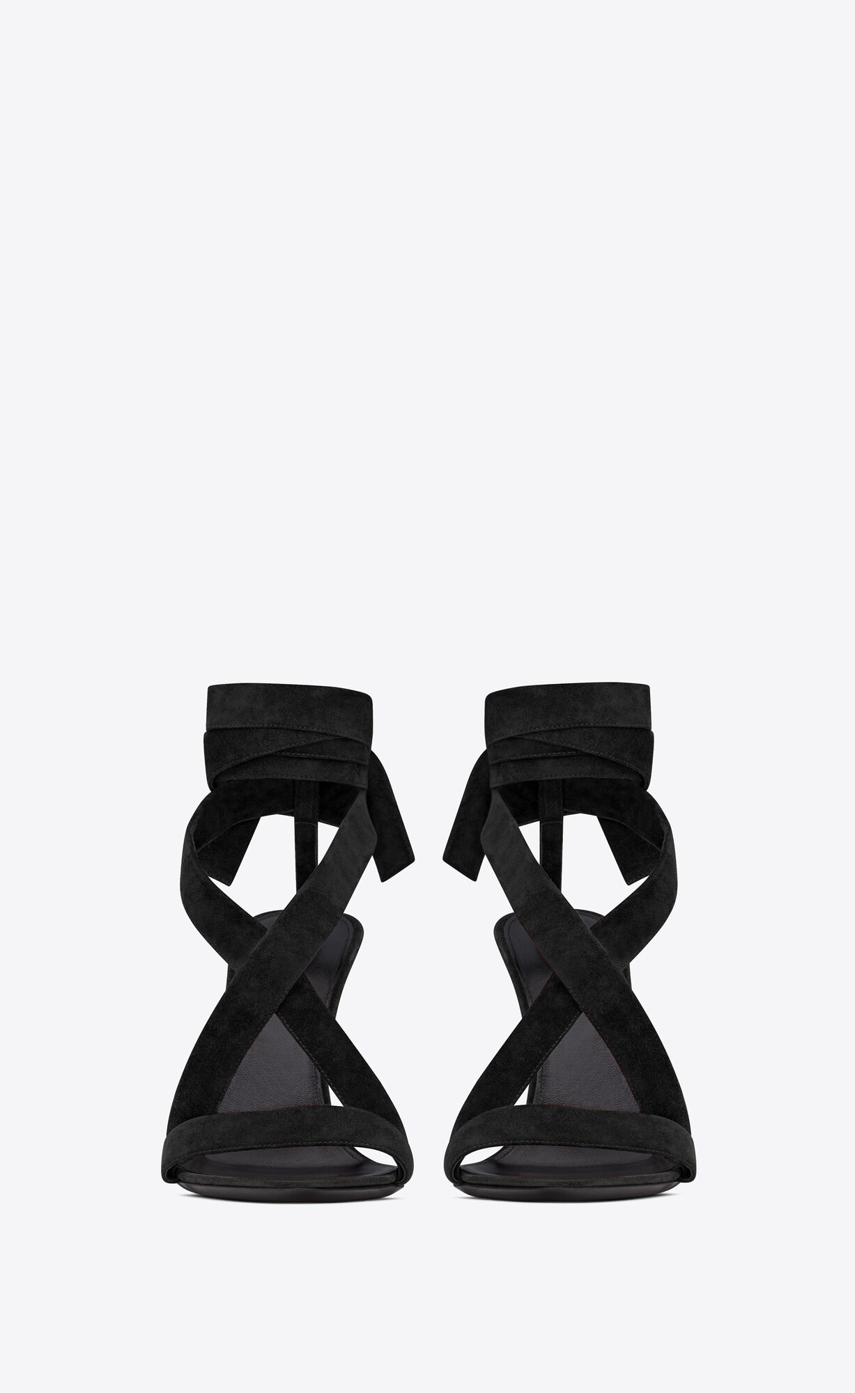 YSL Deva Sandals In Semisove Čierne | 56702-SPDY