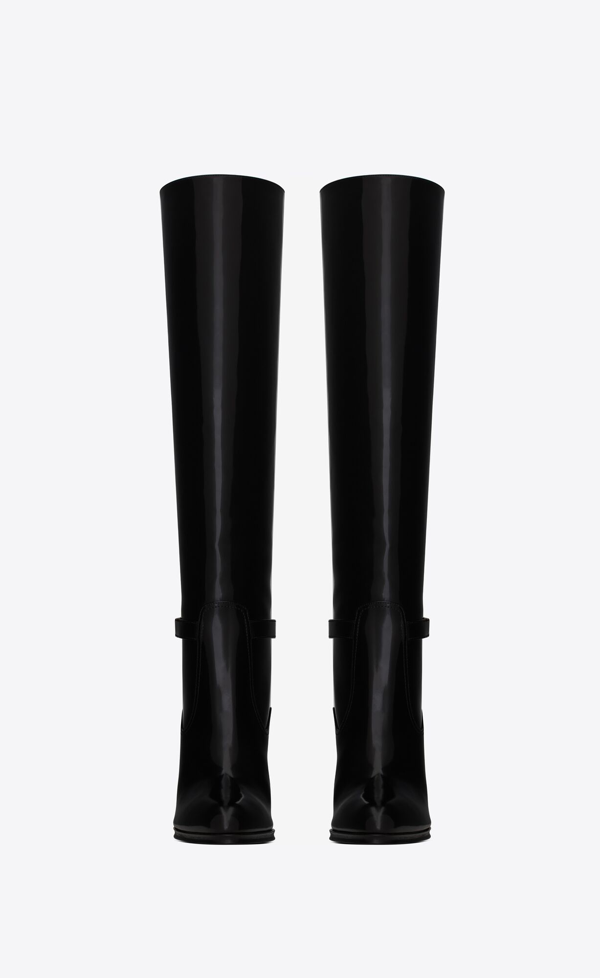 YSL Diane Boots In Shiny Kozene Noir | 09516-LAPB