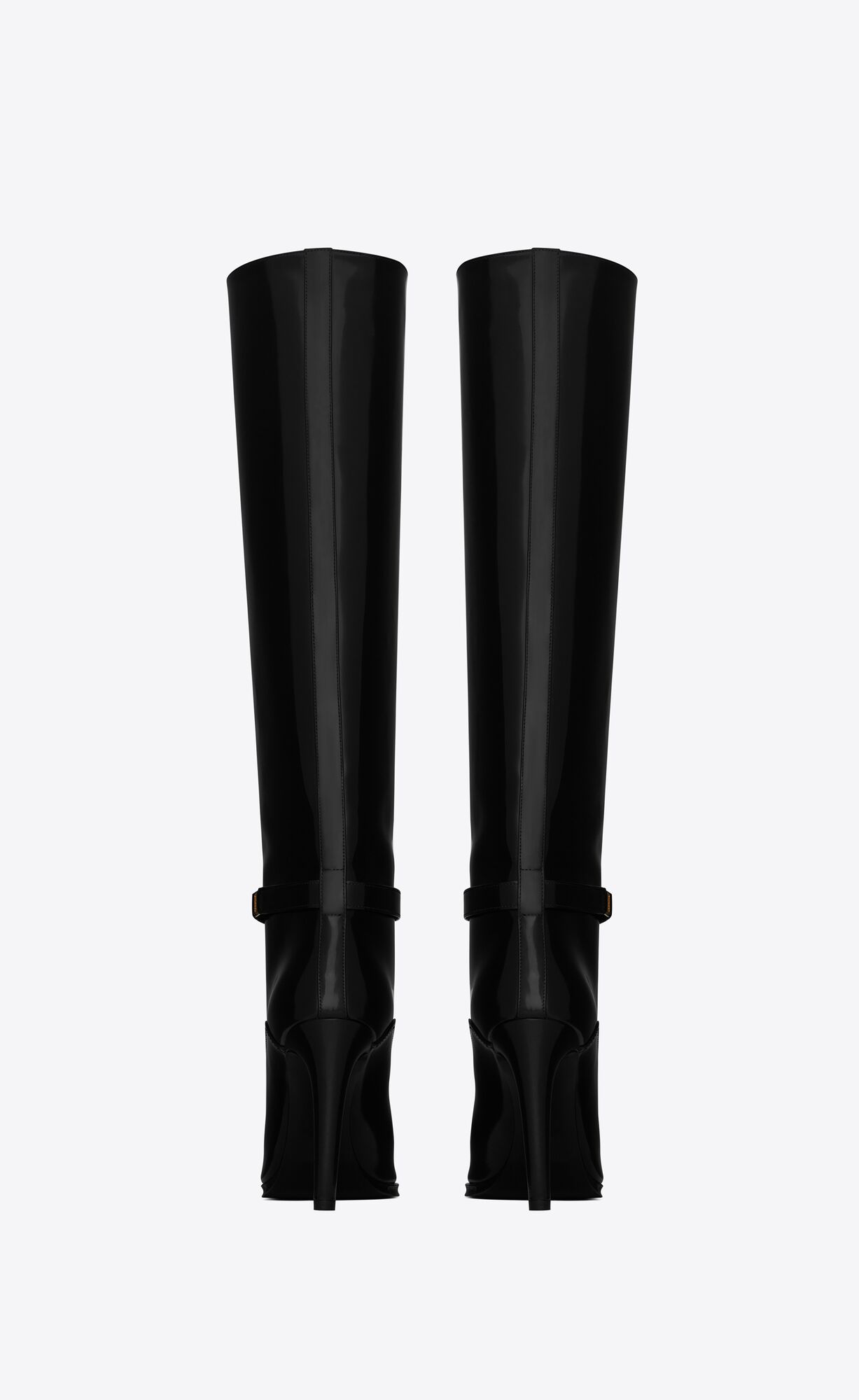 YSL Diane Boots In Shiny Kozene Noir | 09516-LAPB