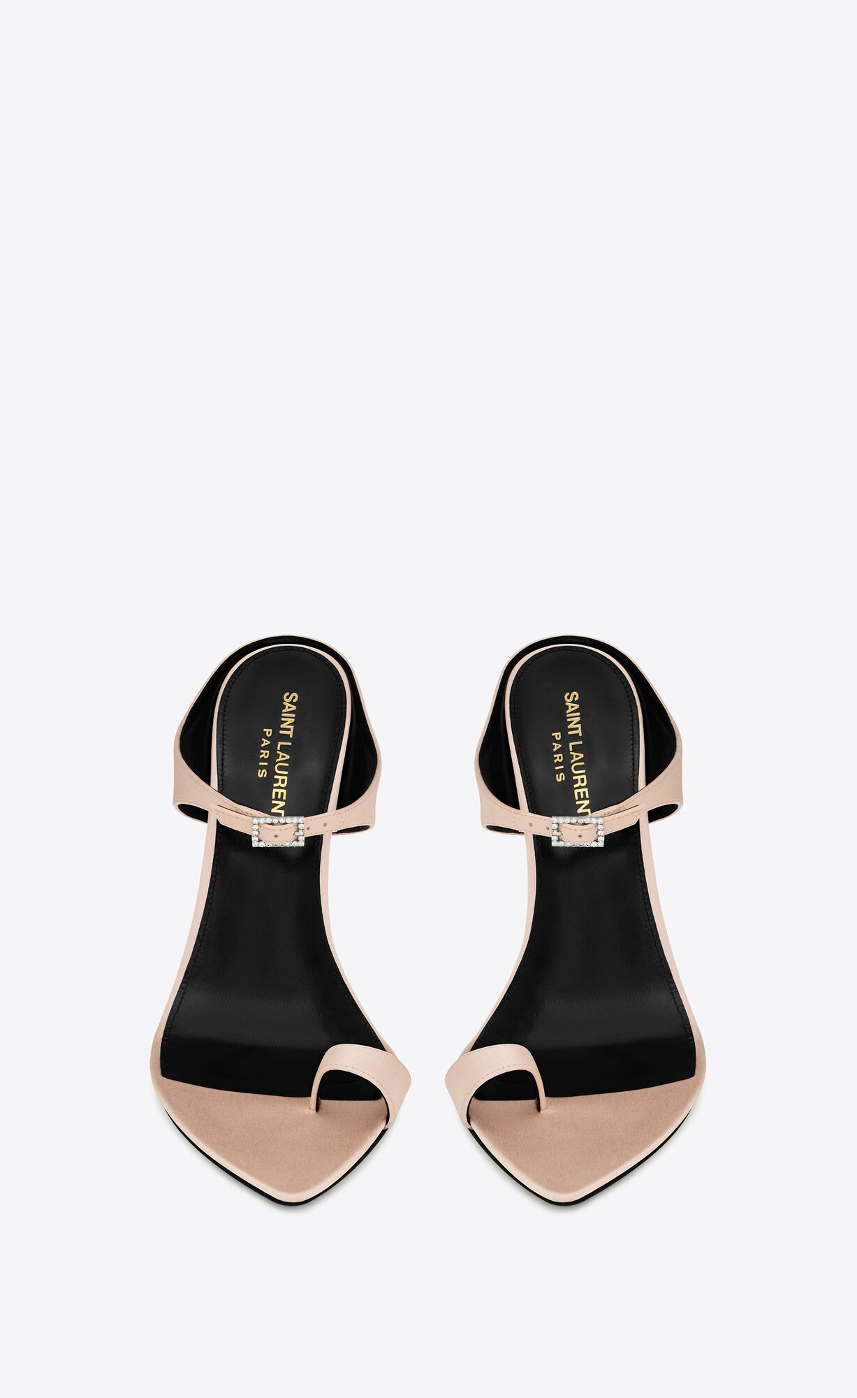 YSL Dive Mules In Silk Satin Béžové | 92417-KSVY