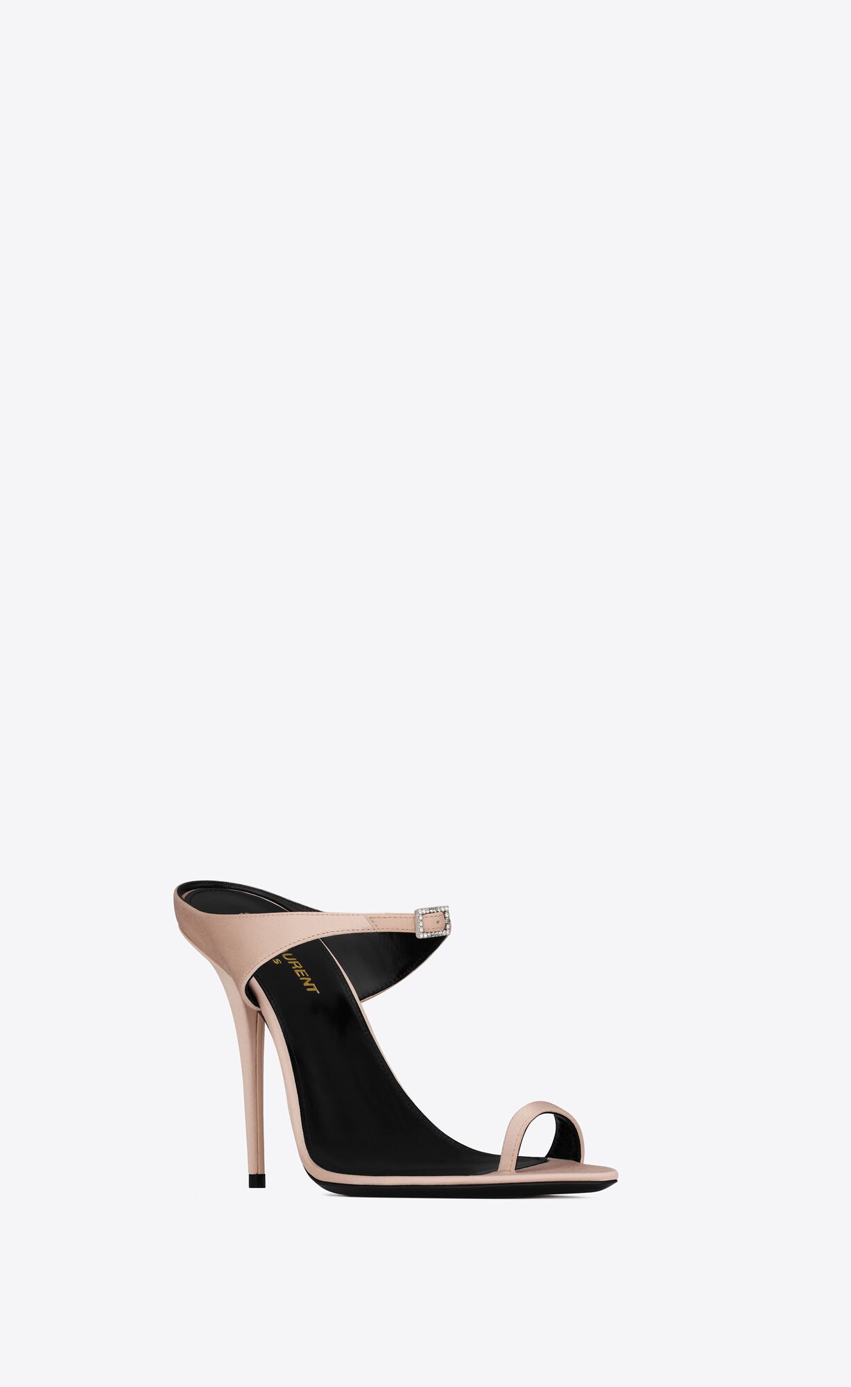 YSL Dive Mules In Silk Satin Béžové | 92417-KSVY