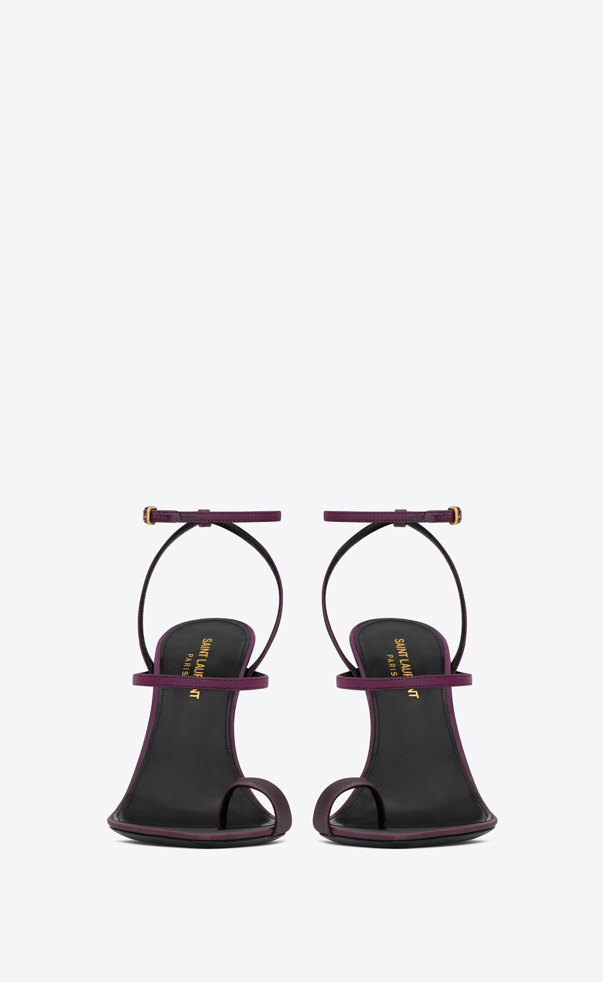 YSL Dive Sandals In Shantung Prune | 87249-FKAY