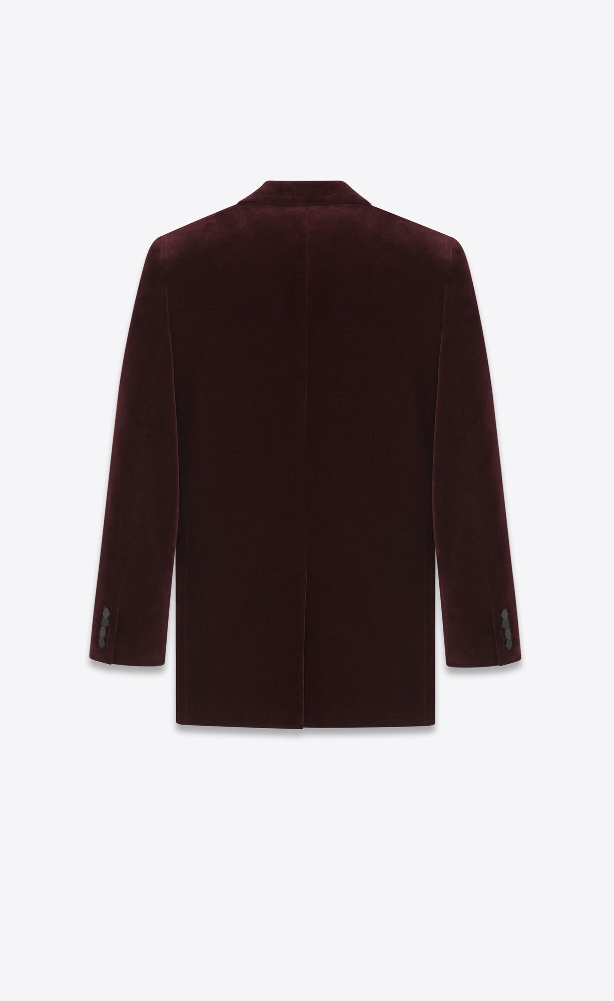 YSL Double-breasted Jacket In Bavlnene Velvet Vino | 76104-LKNO