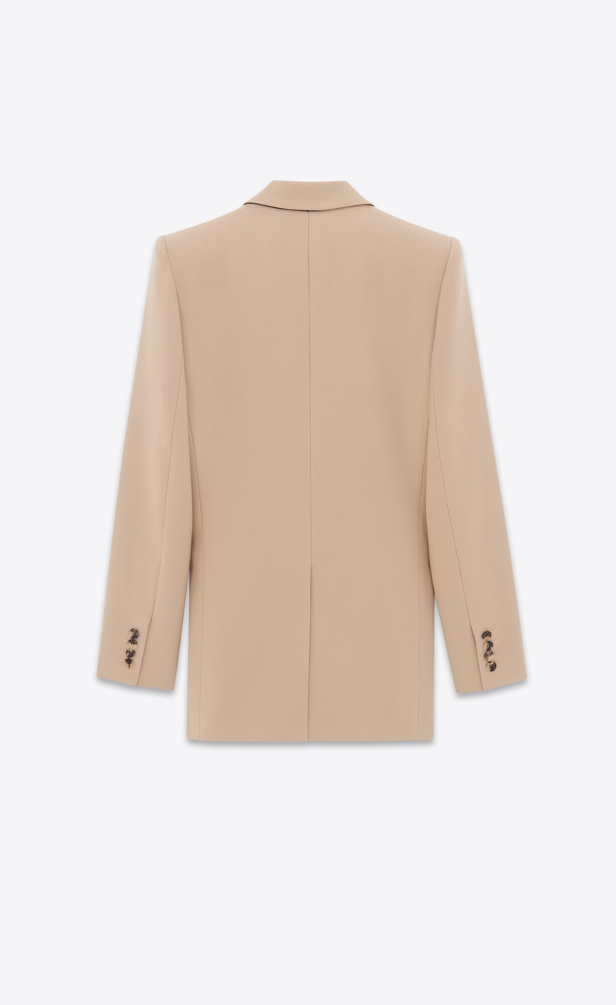 YSL Double-breasted Jacket In Vlna Gabardine Béžové | 23479-LBJW