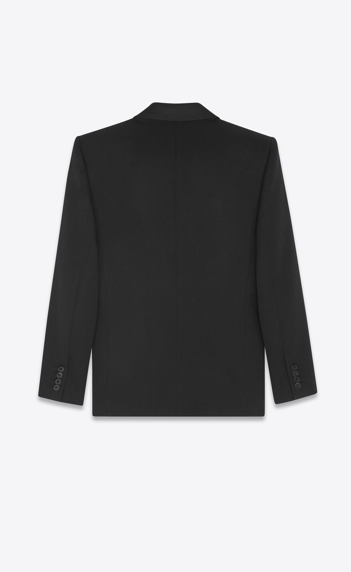 YSL Double-breasted Jacket In Vlna Twill Noir | 54820-EYHK