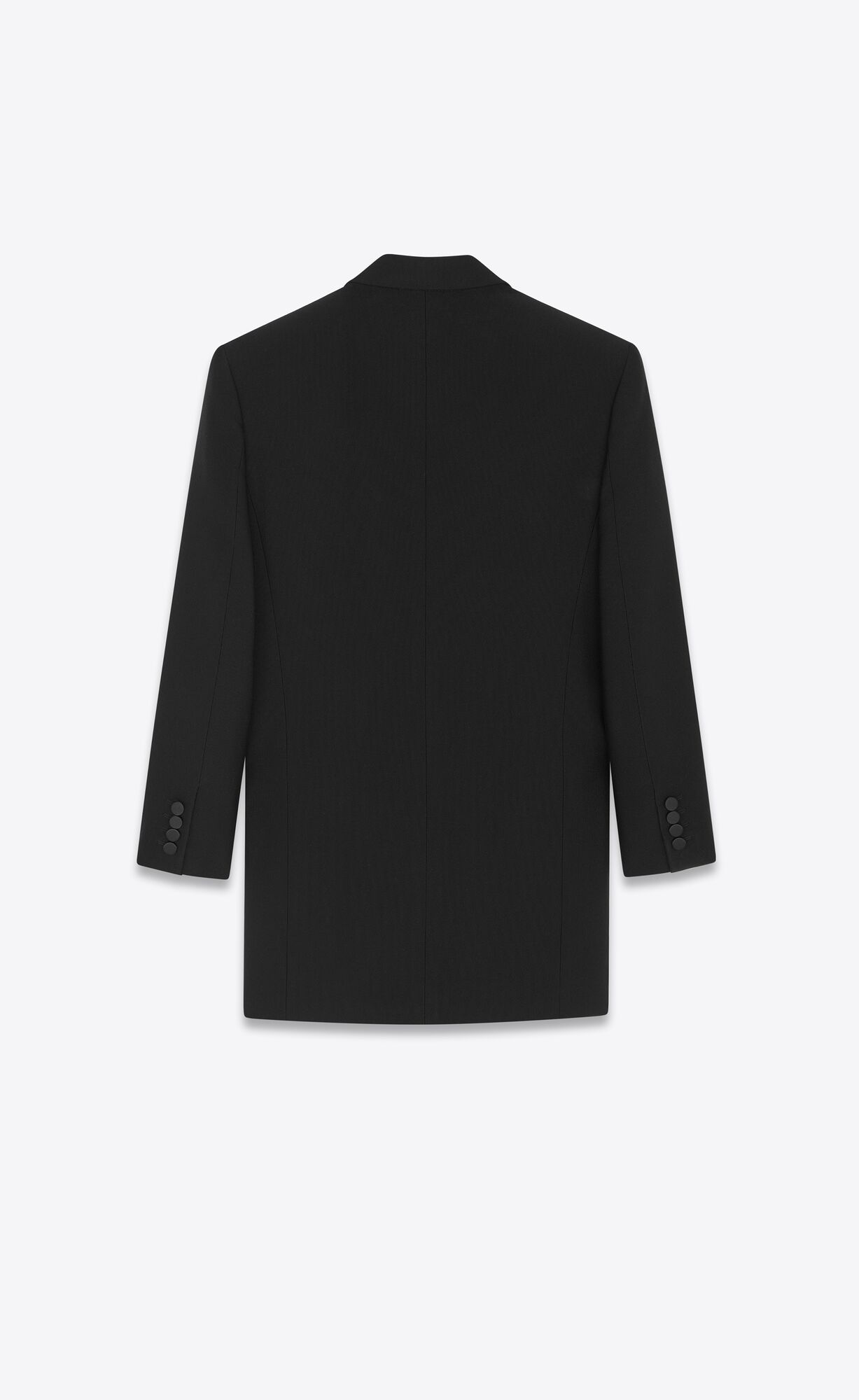 YSL Double-breasted Tuxedo Jacket In Vlna Noir | 42980-OISD