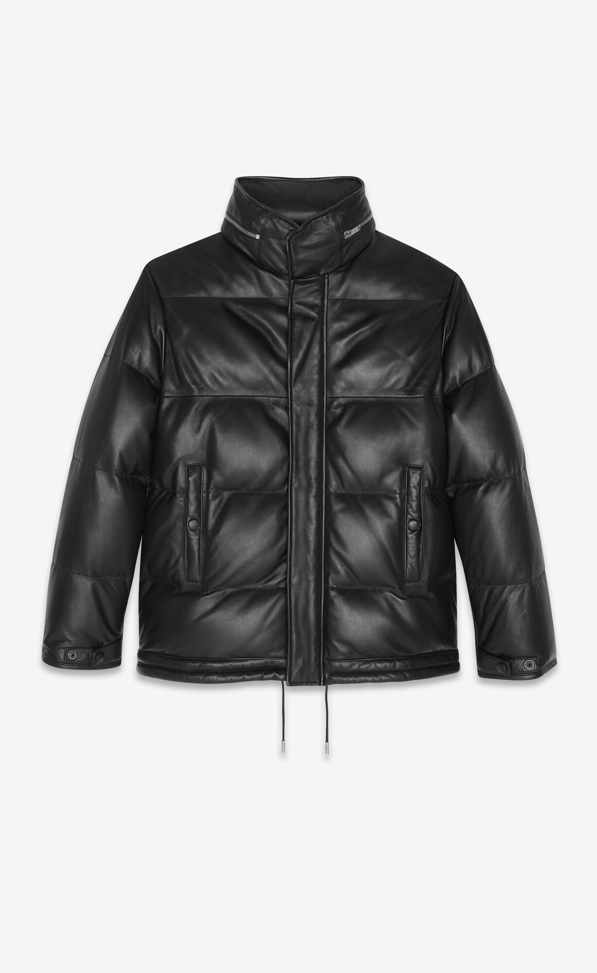 YSL Down Jacket In Lambskin Čierne | 02479-JYGQ