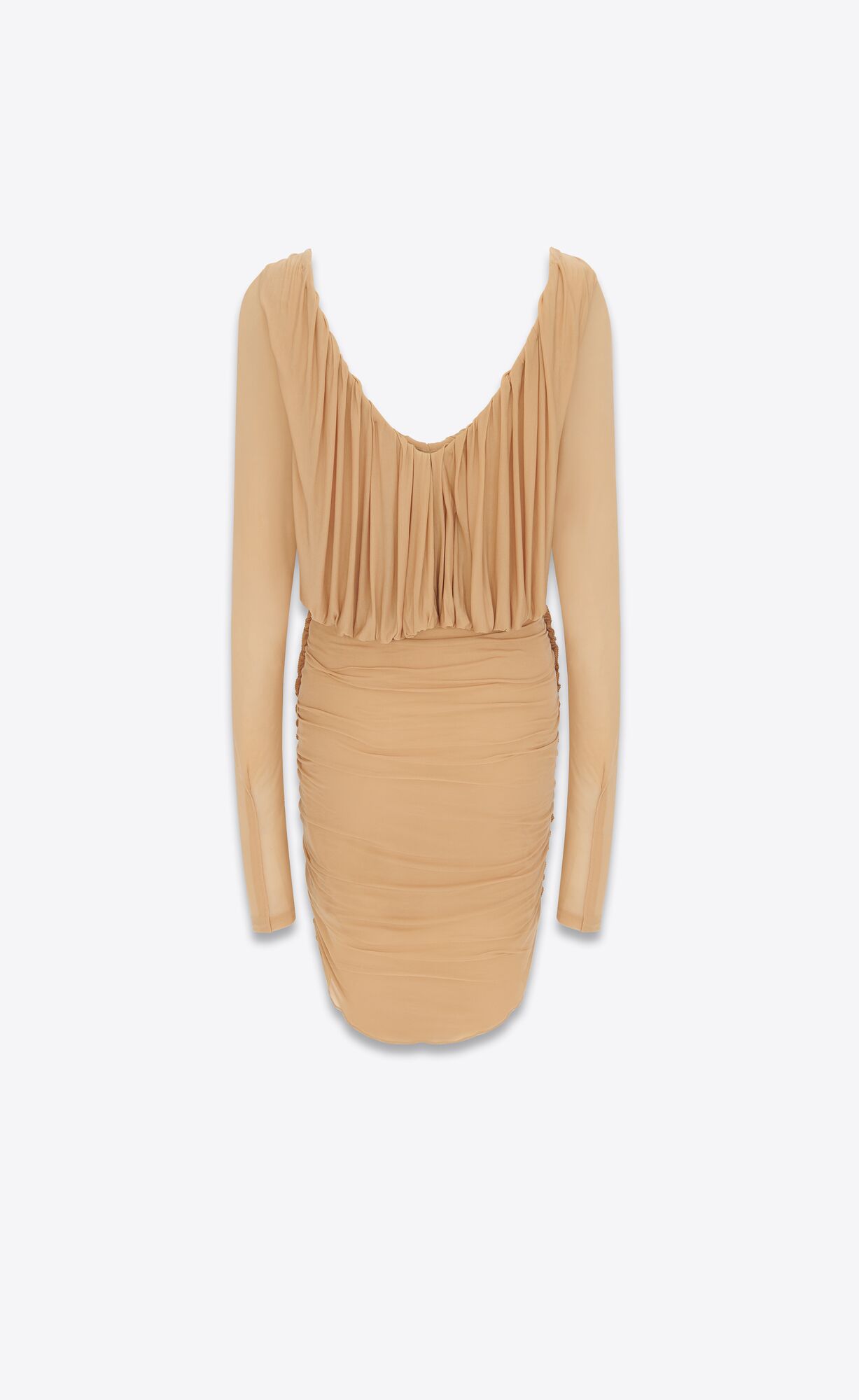 YSL Draped Saty In Jersey Noisette | 54137-FUPC