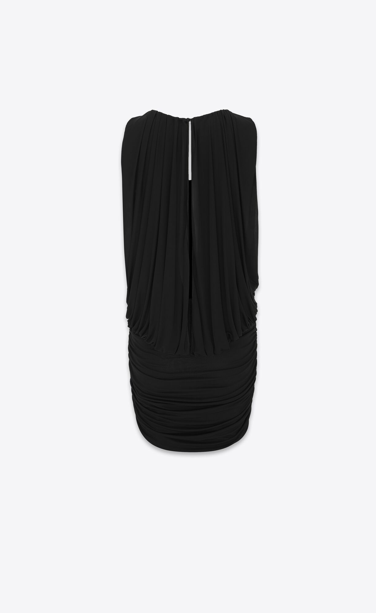 YSL Draped Saty In Jersey Čierne | 17428-BISC