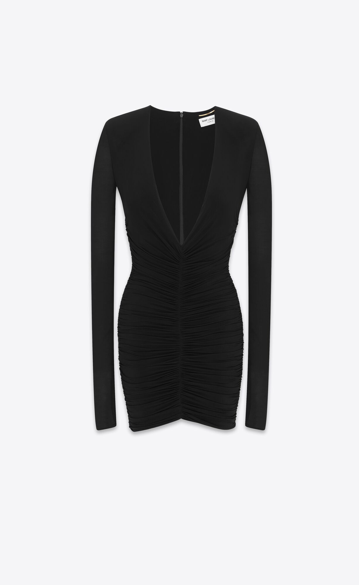 YSL Draped Saty In Jersey Čierne | 83904-KXDF