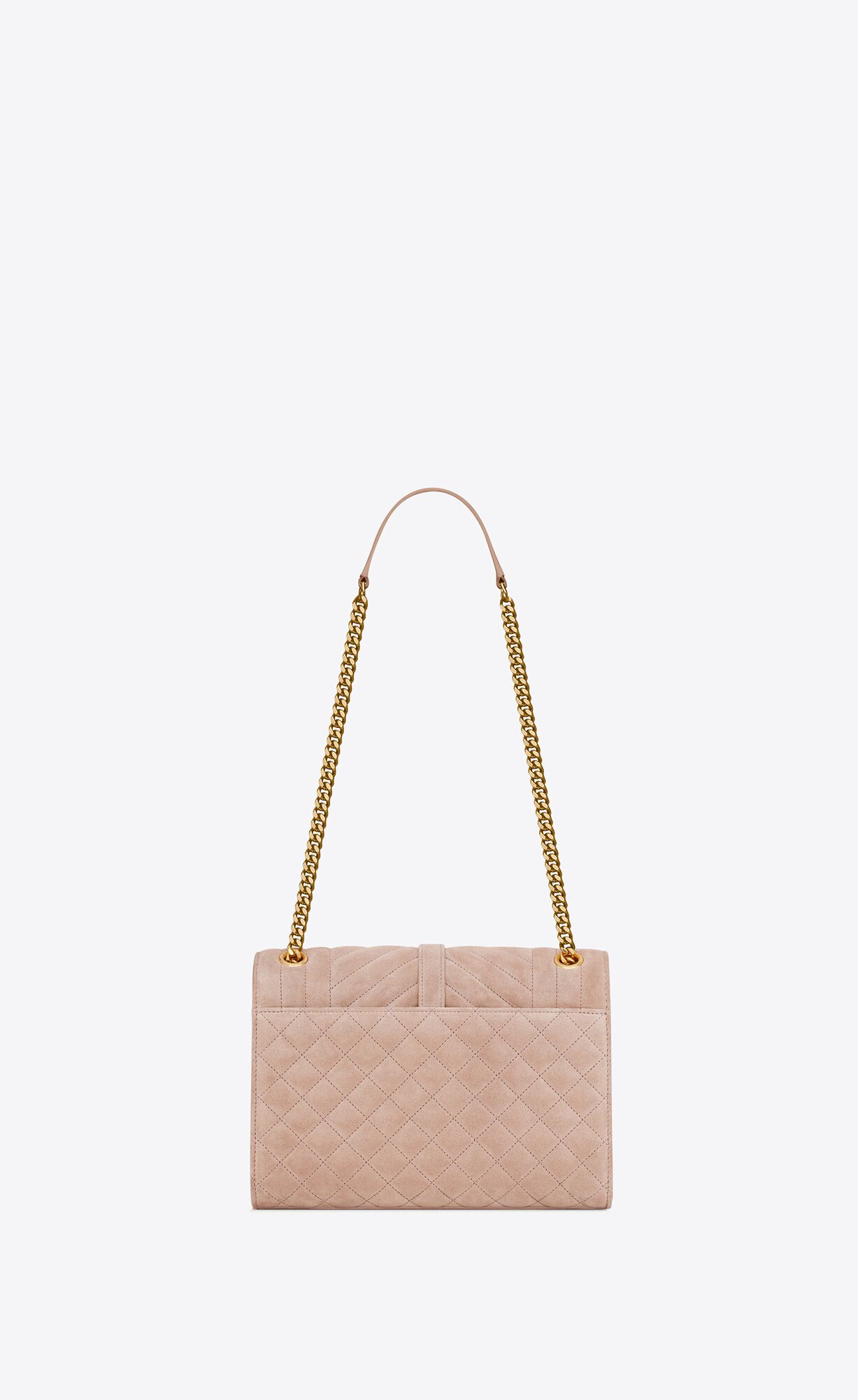 YSL Envelope Medium Chain Bag In Mix Matelassé Semisove Hnede | 17840-ZFVE