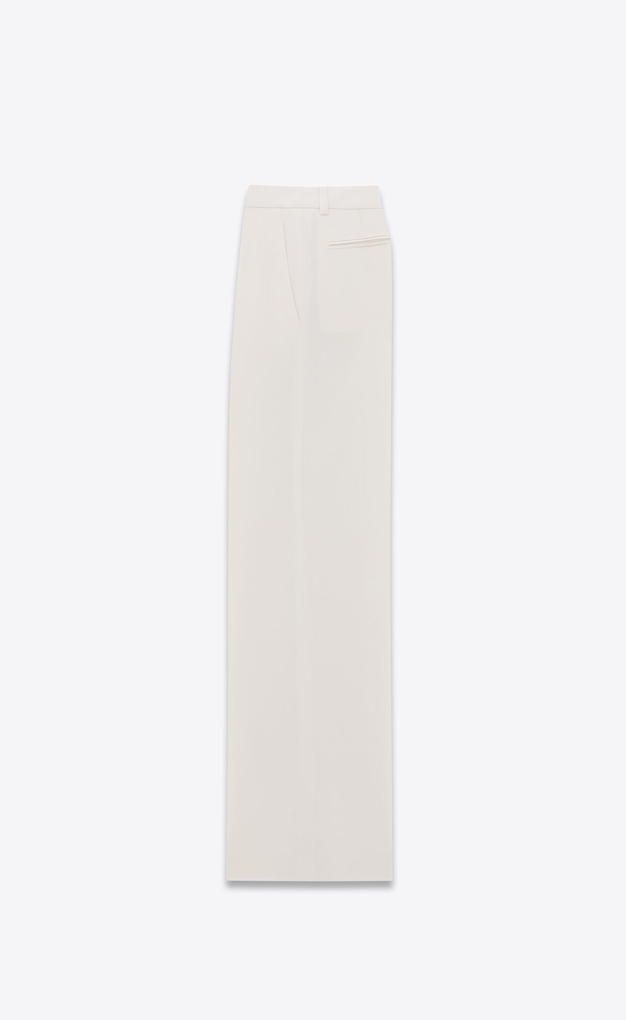 YSL Flared Pants In Crepe Satin Craie | 54906-FPCZ