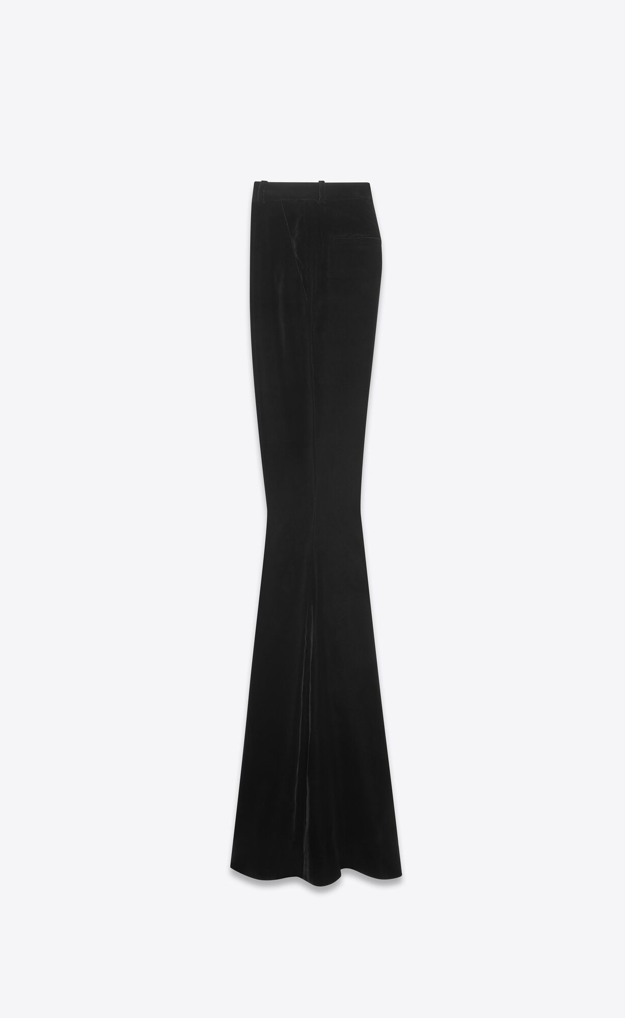 YSL Flared Pants In Cupro Velvet Čierne | 85726-QTGC