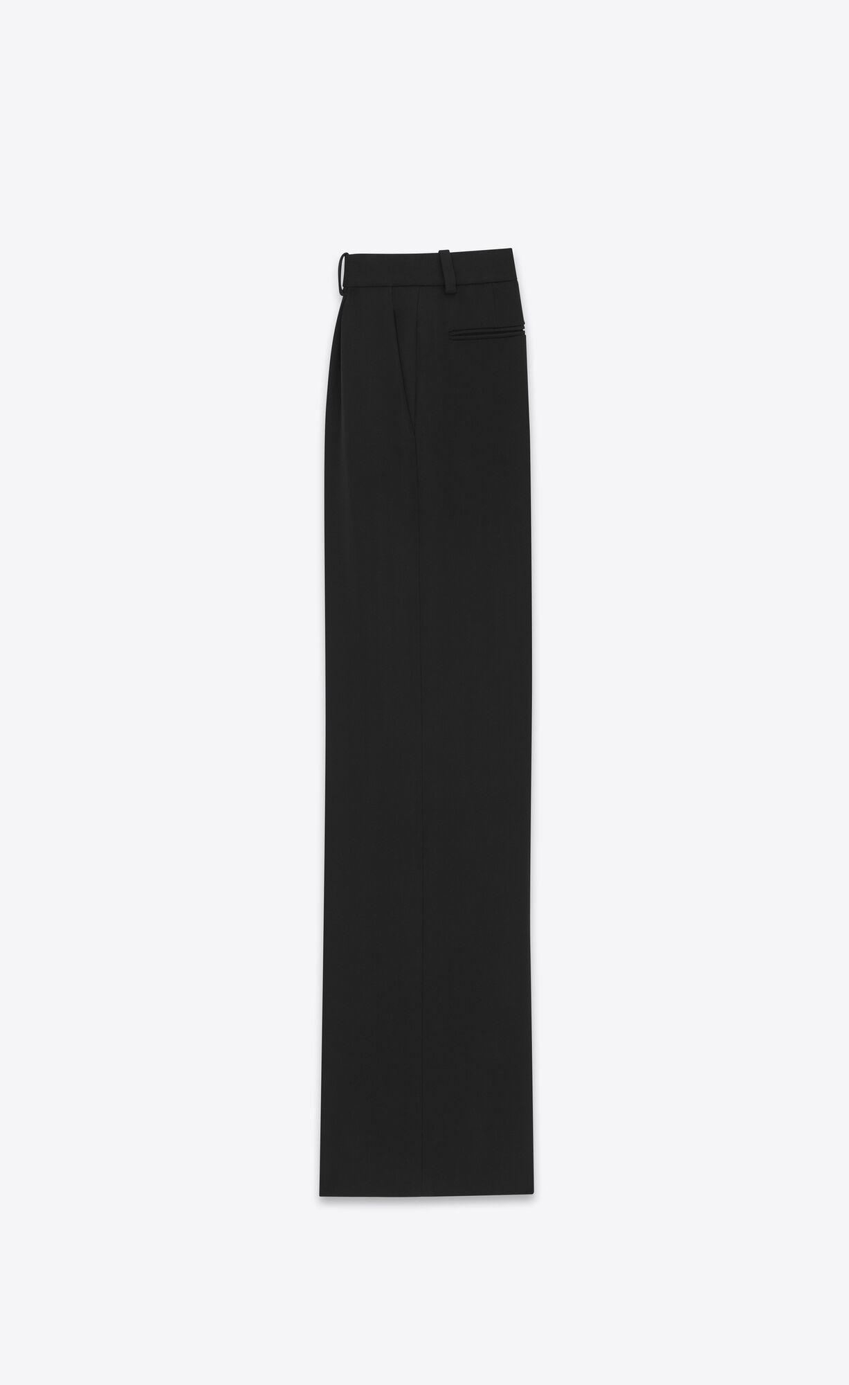 YSL Flared Pants In Grain De Poudre Čierne | 07231-TOMP