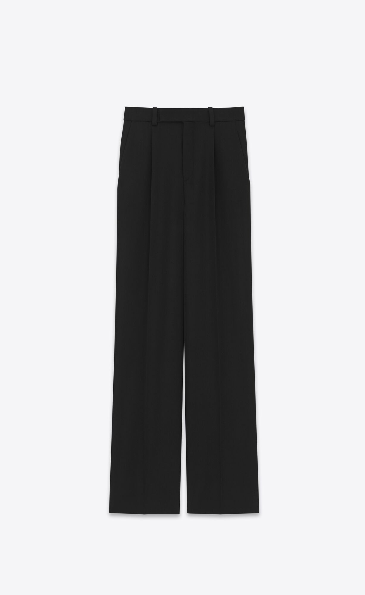 YSL Flared Pants In Grain De Poudre Čierne | 07231-TOMP