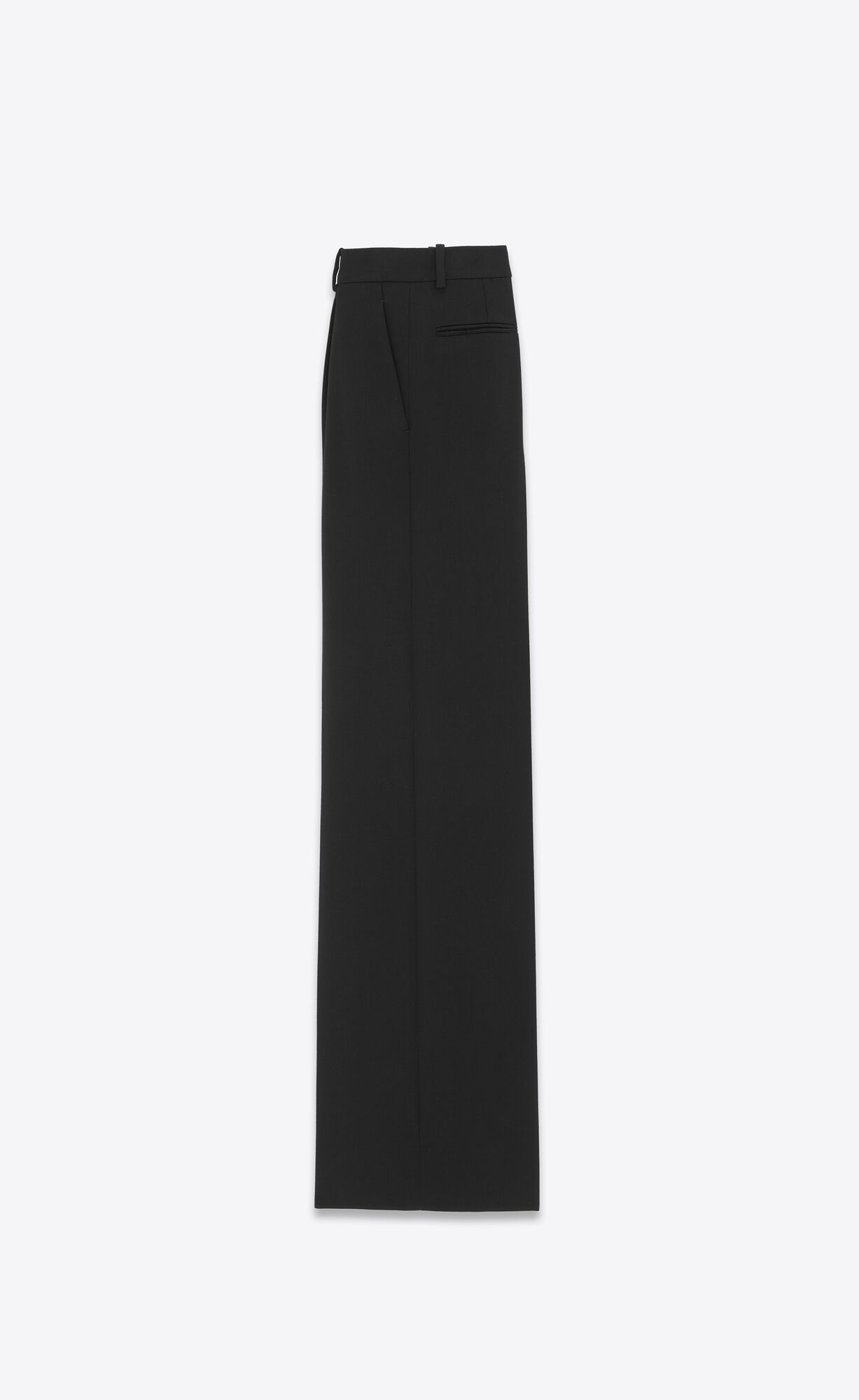 YSL Flared Pants In Grain De Poudre Čierne | 58107-JODE