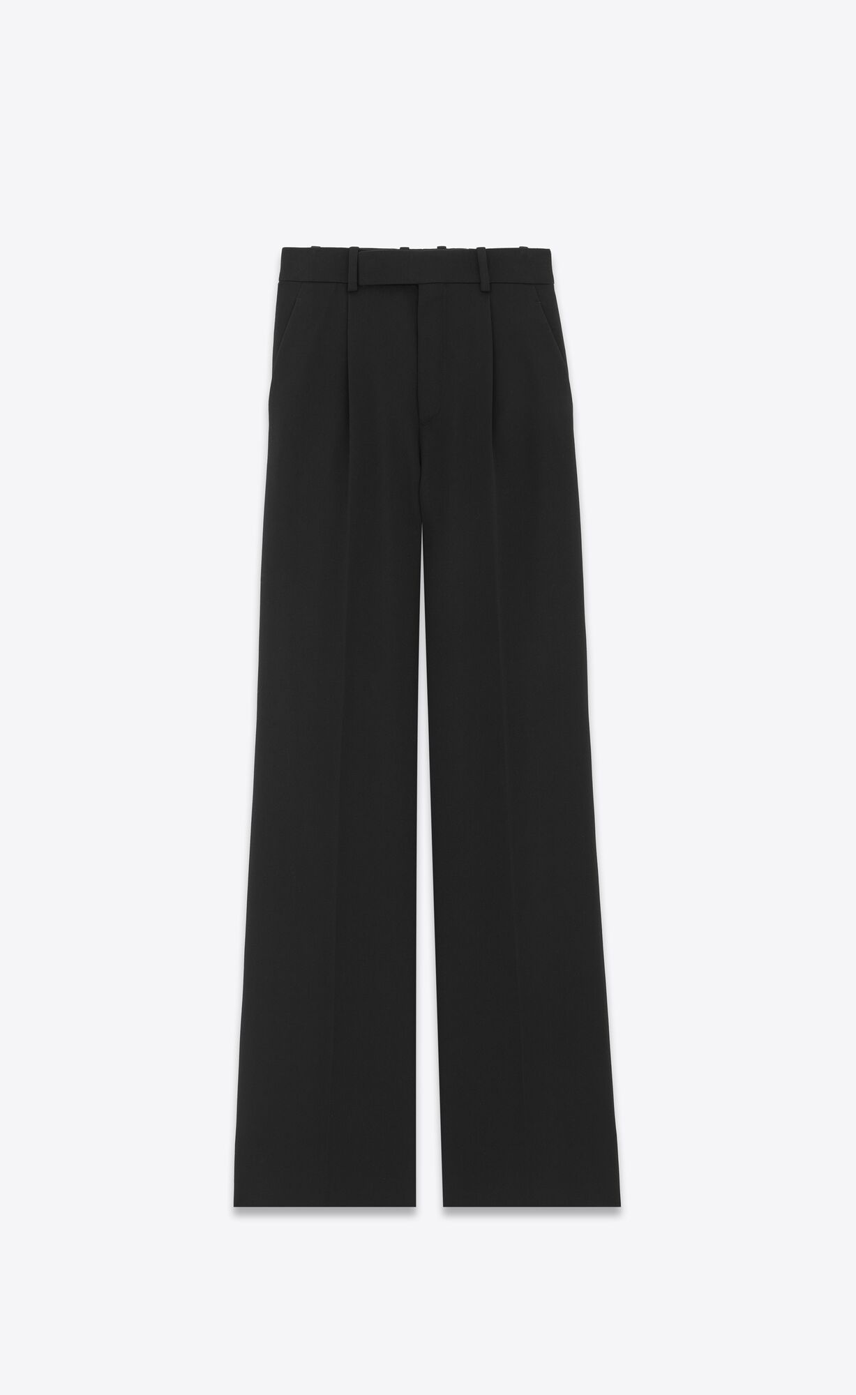 YSL Flared Pants In Grain De Poudre Čierne | 58107-JODE