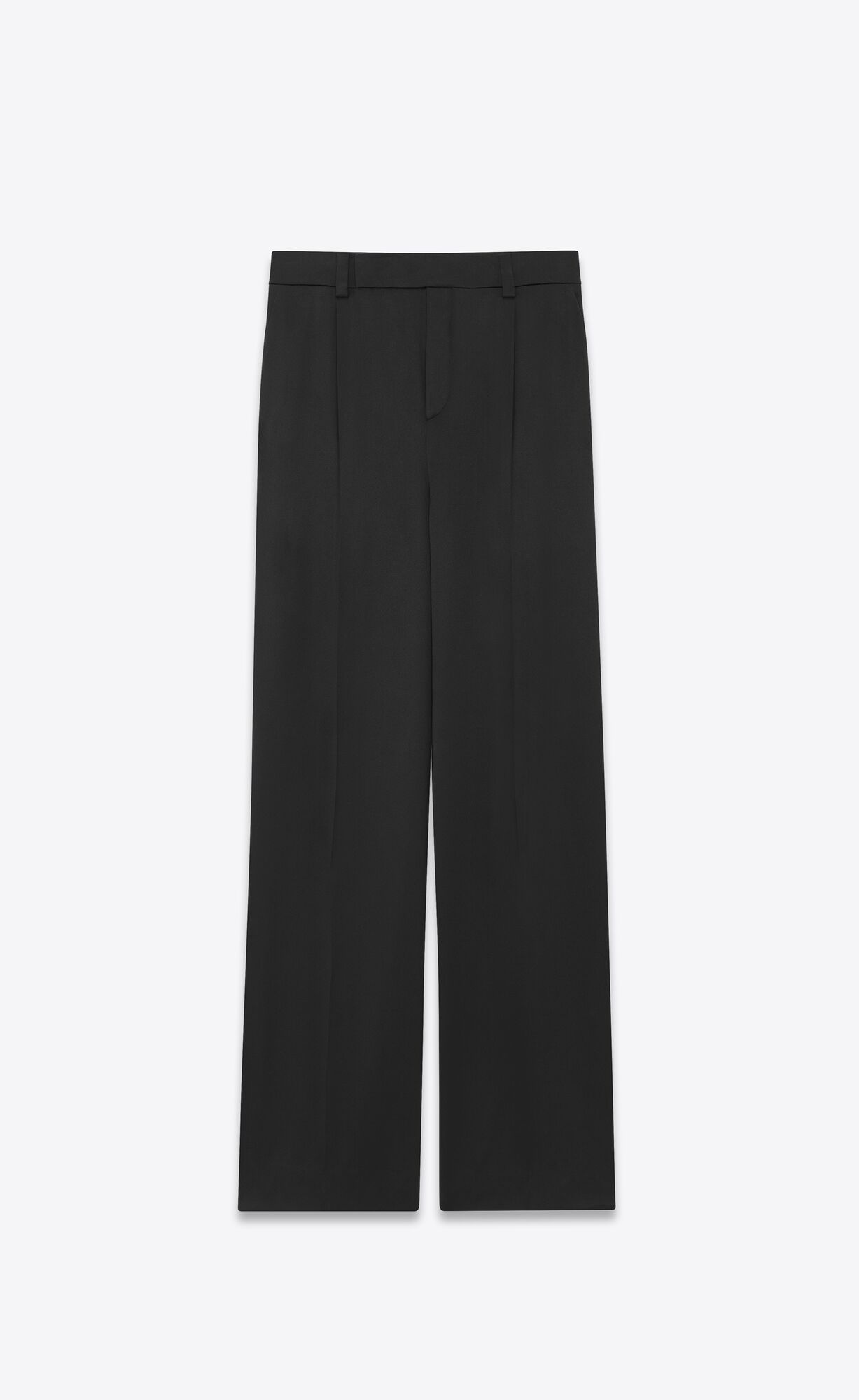 YSL Flared Pants In Silk Satin Čierne | 30629-ETRB