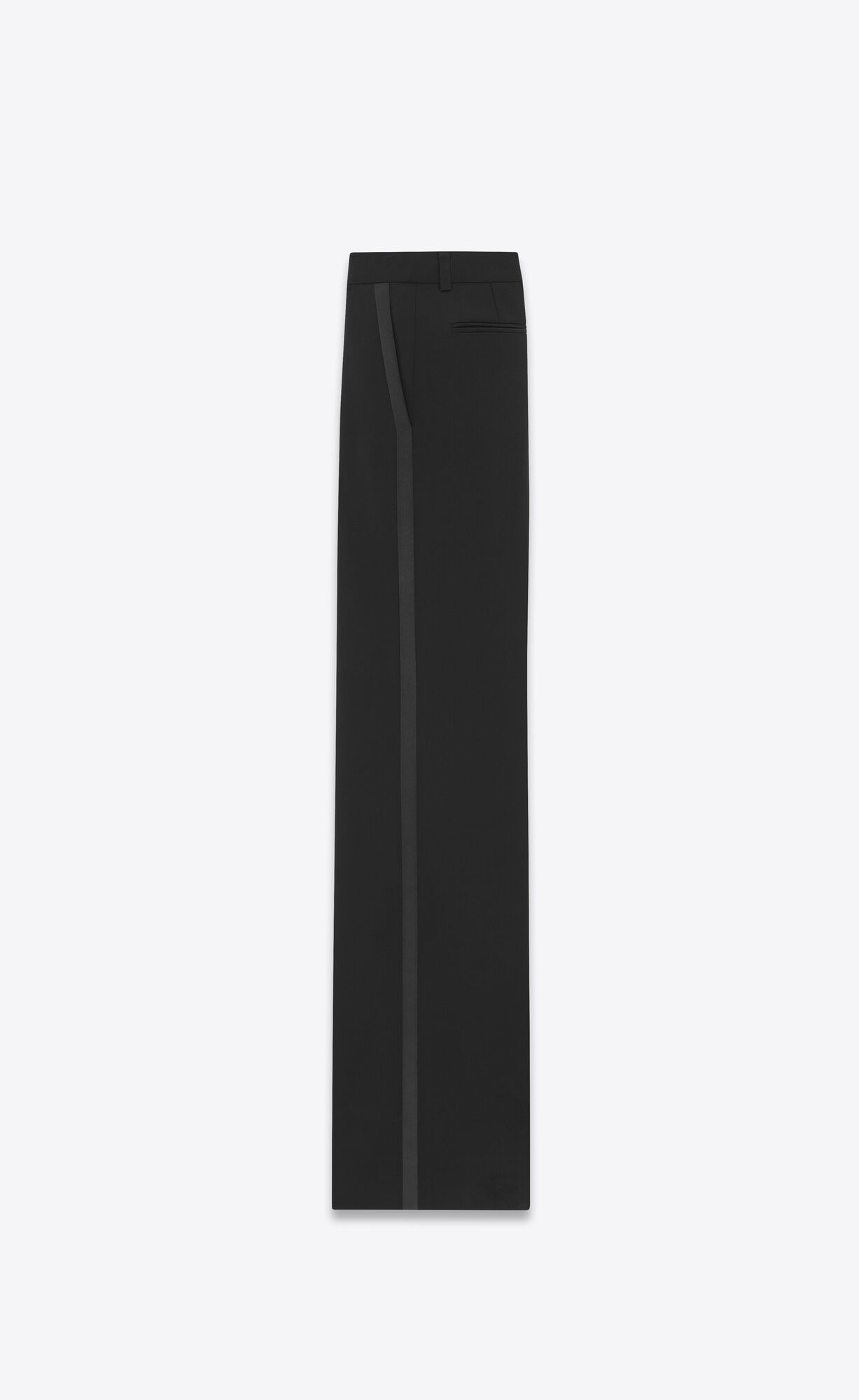 YSL Flared Tuxedo Pants In Grain De Poudre Čierne | 40189-YCOZ