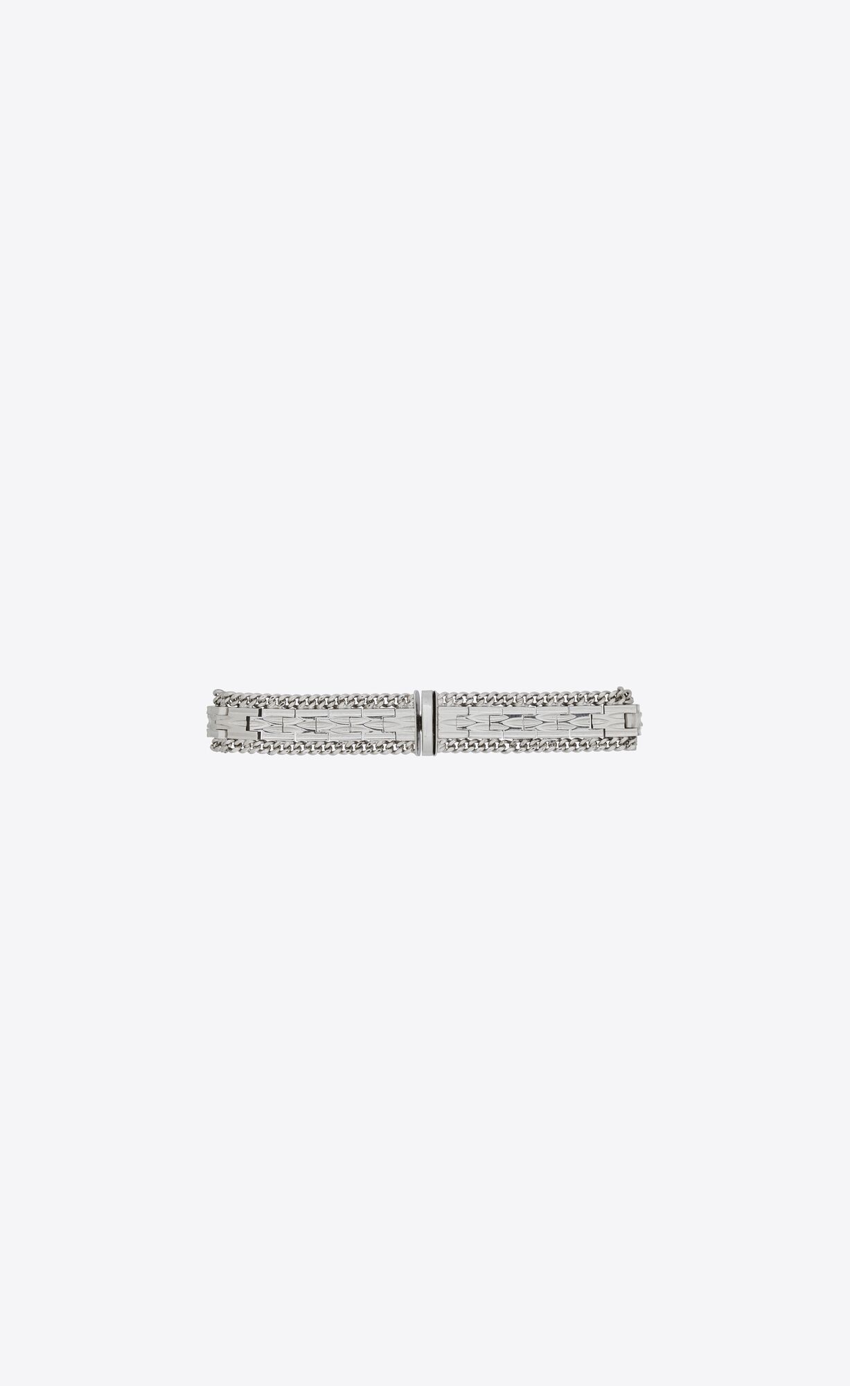 YSL Frieze Articulated Bracelet In Metal Palladium | 49157-SNLG