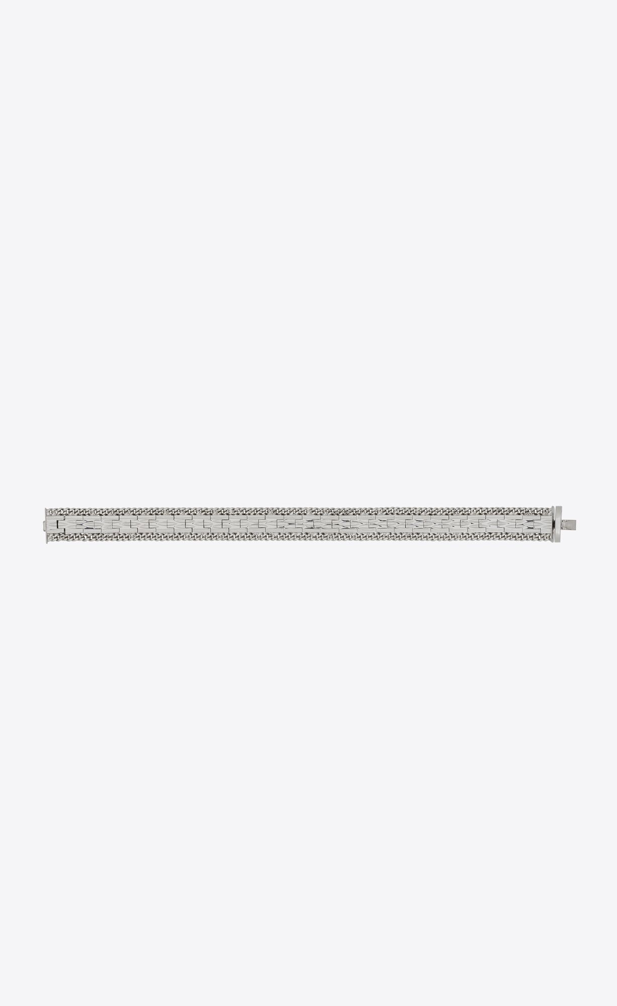 YSL Frieze Articulated Bracelet In Metal Palladium | 49157-SNLG