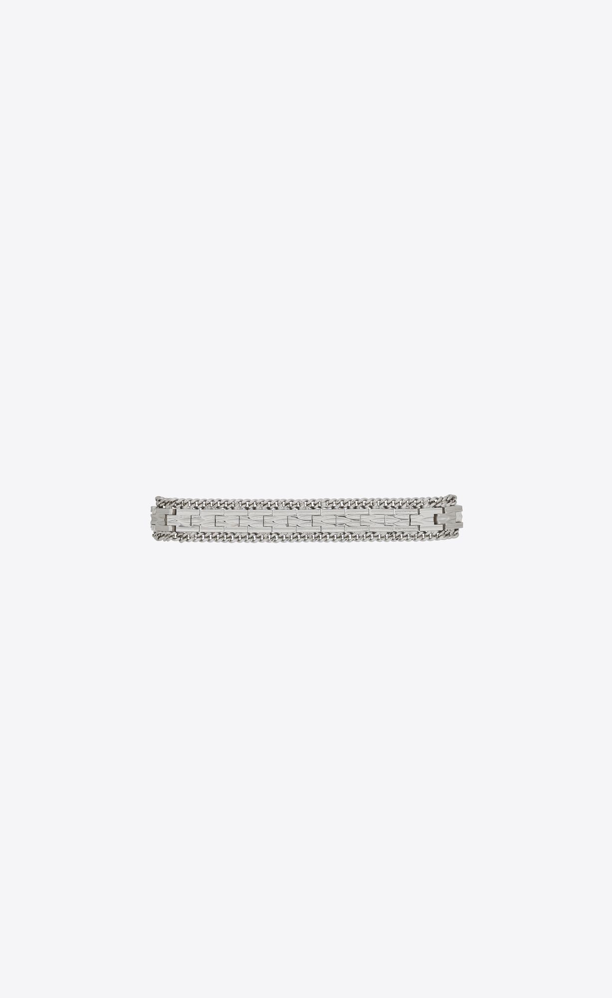 YSL Frieze Articulated Bracelet In Metal Palladium | 49157-SNLG