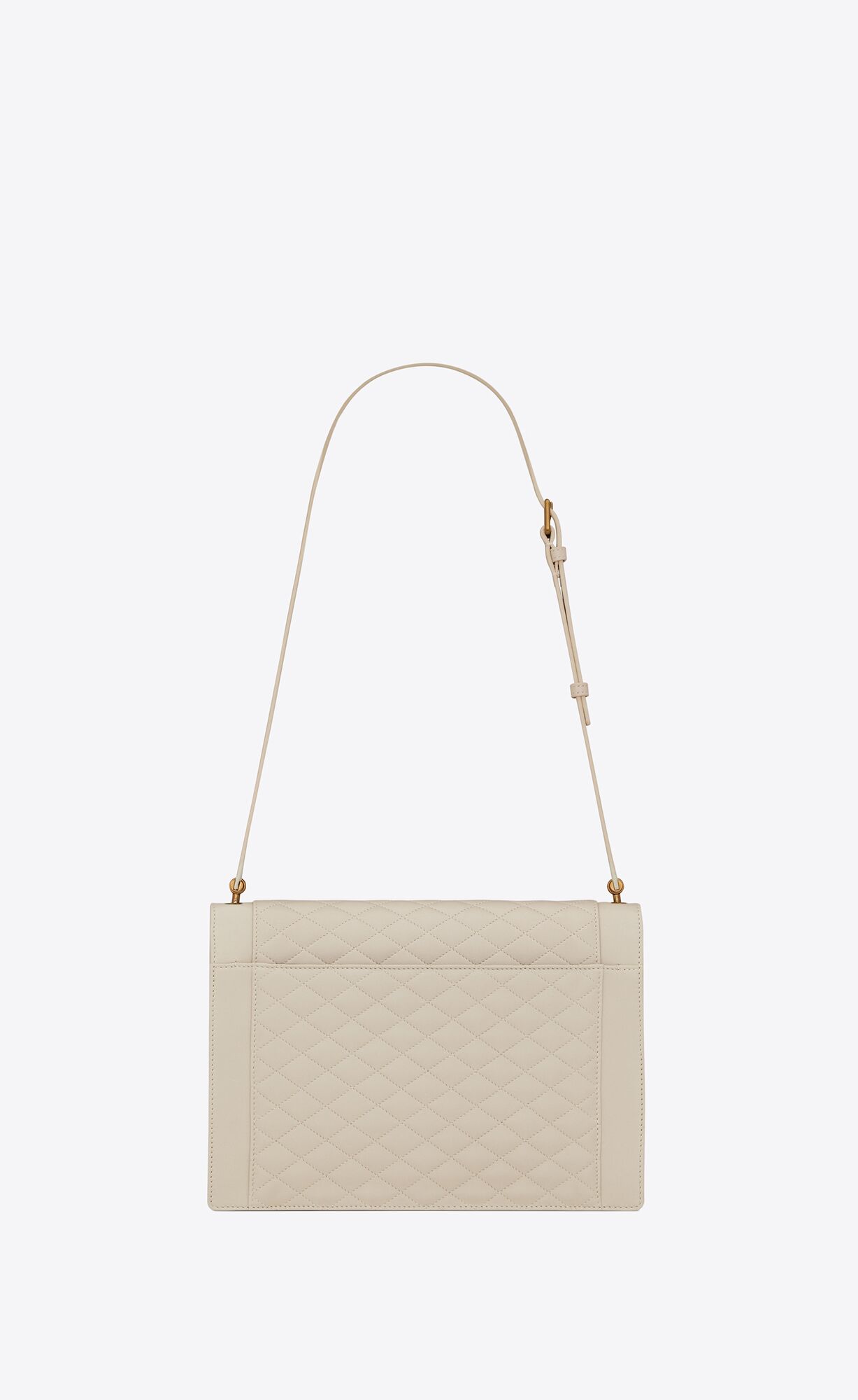 YSL Gaby Satchel In Prešívané Lambskin Blanc Vintage | 92861-JYQG