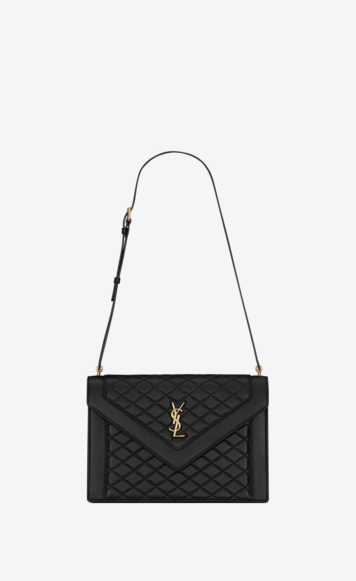 YSL Gaby Satchel In Prešívané Lambskin Čierne | 23074-TUOL