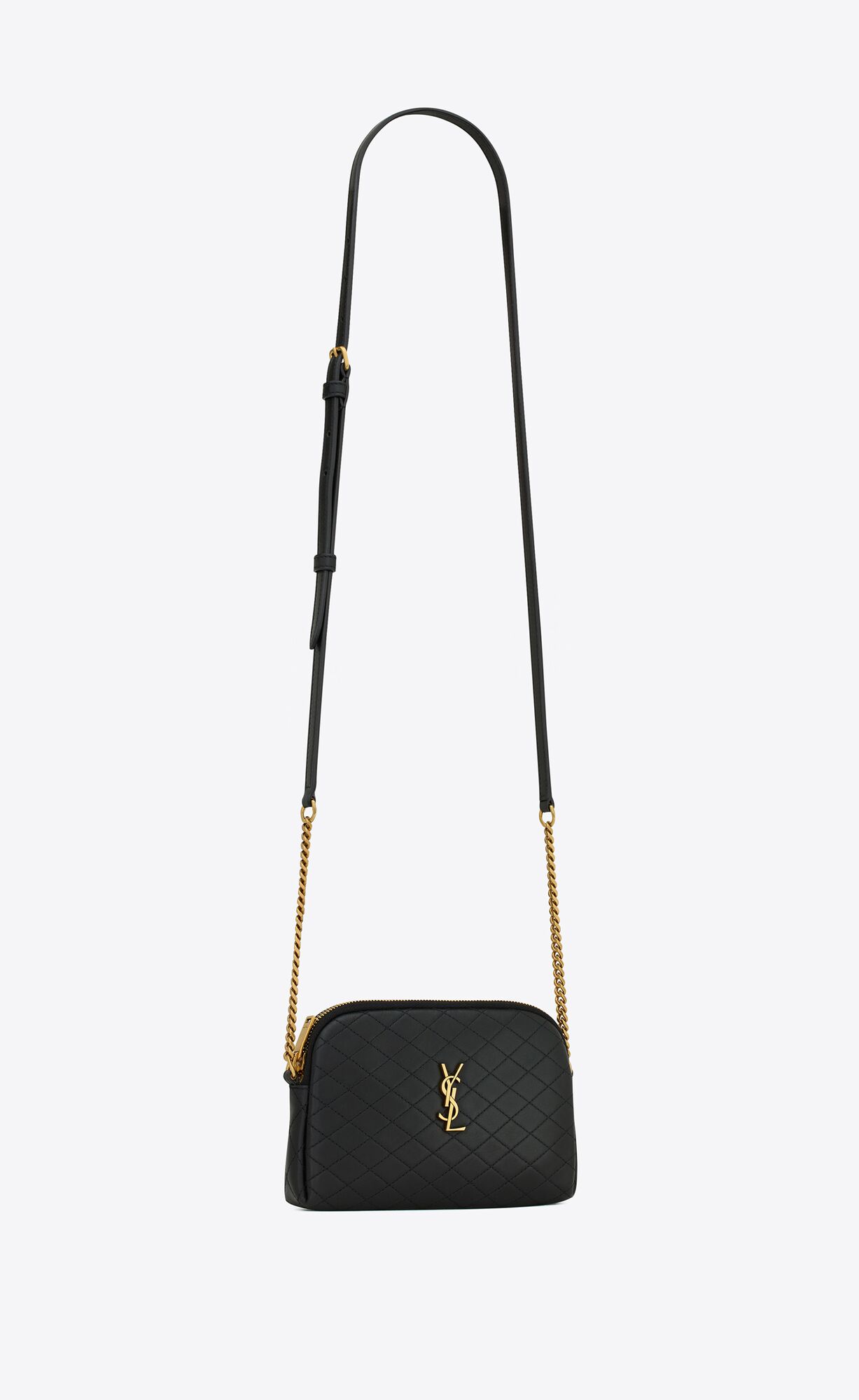 YSL Gaby Zipped Pouch In Prešívané Lambskin Čierne | 01658-EJRY