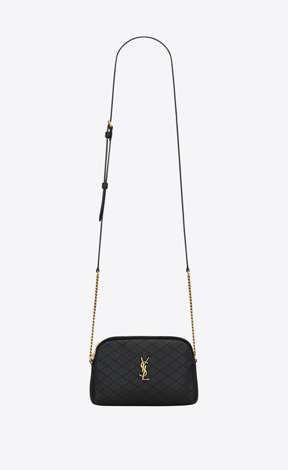 YSL Gaby Zipped Pouch In Prešívané Lambskin Čierne | 01658-EJRY