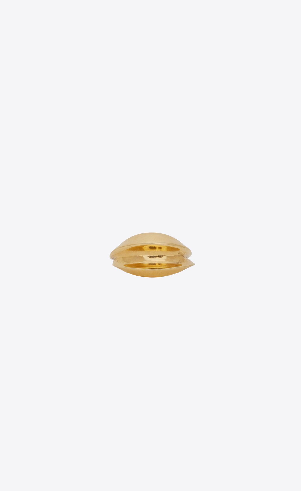 YSL Geometric Ring In Metal Zlate | 26839-OSBA