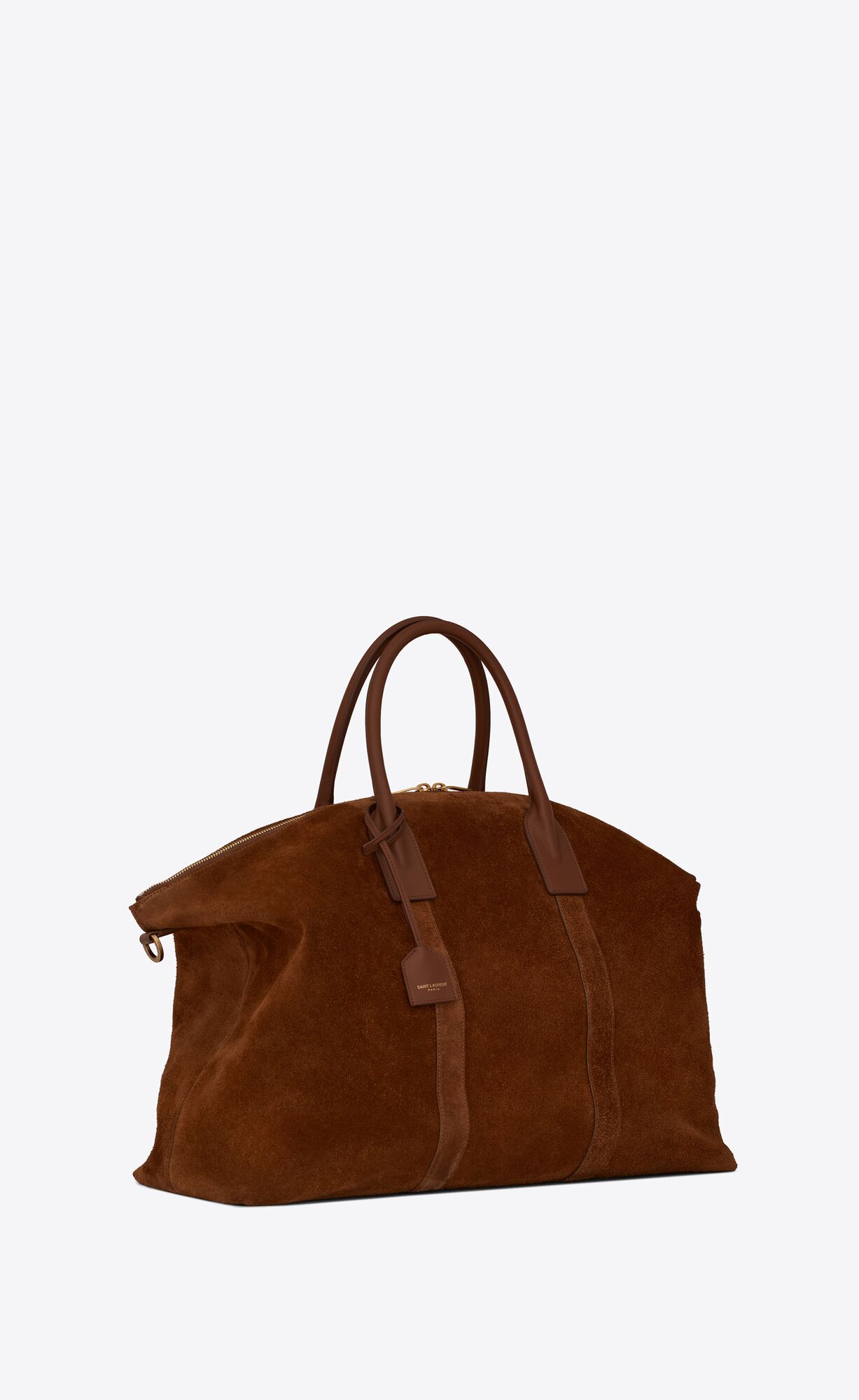 YSL Giant Bowling Bag In Semisove Hnede | 35178-YBMS